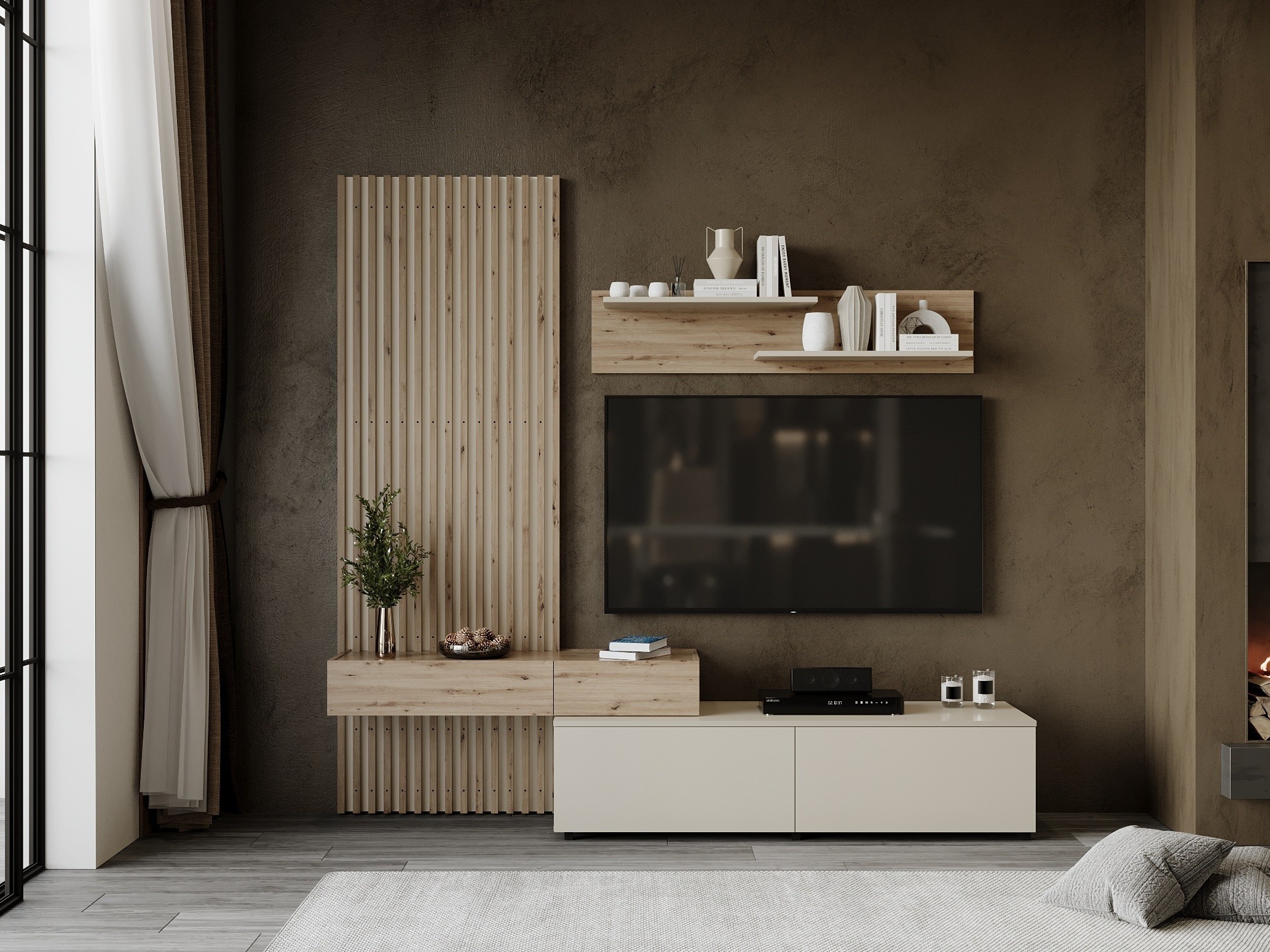 Elutoa komplekt Houston 2086 (Artisan tamm + Kašmiir)