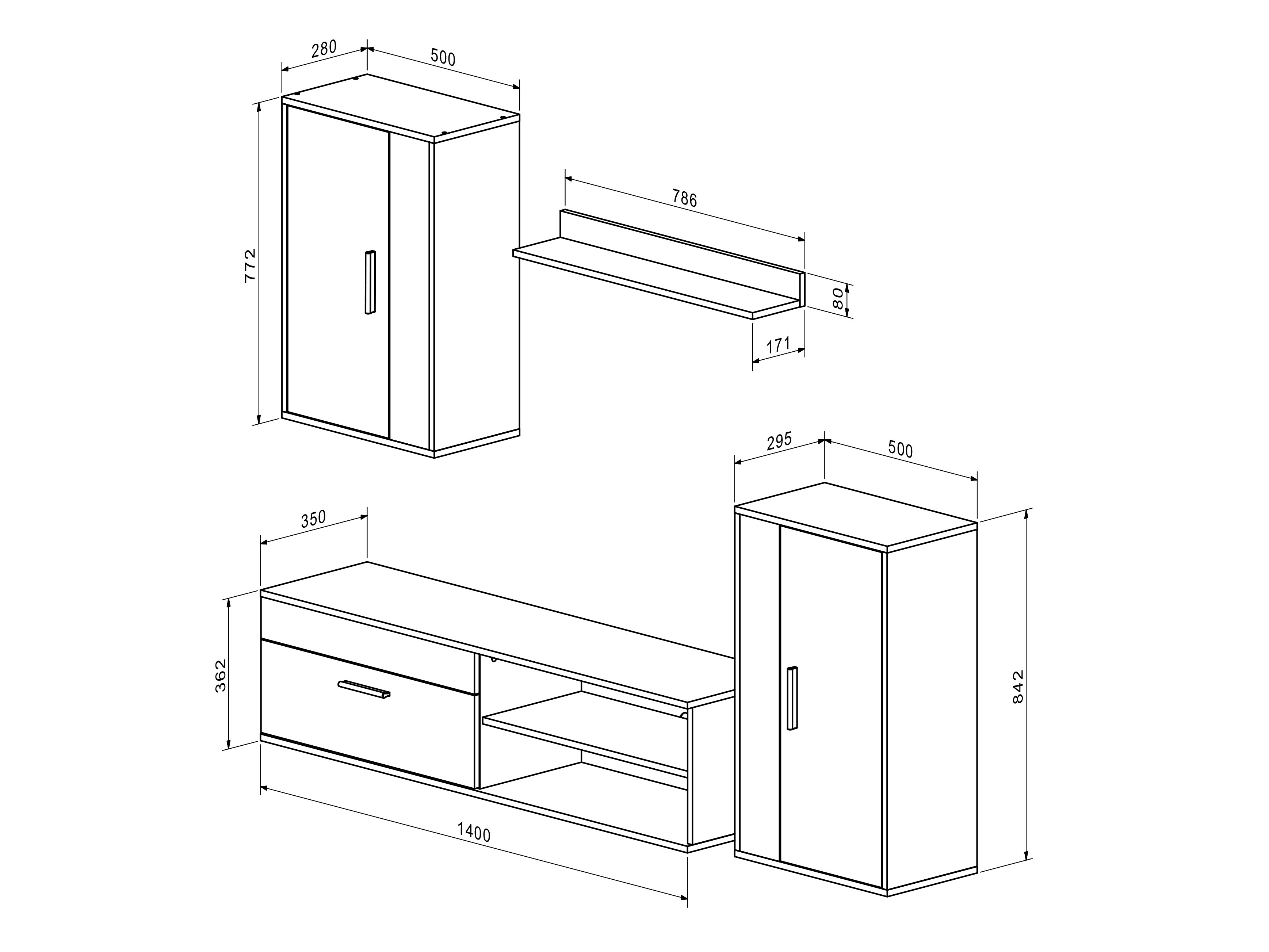 Elutoa komplekt Houston 2087 (Artisan tamm + Kašmiir)