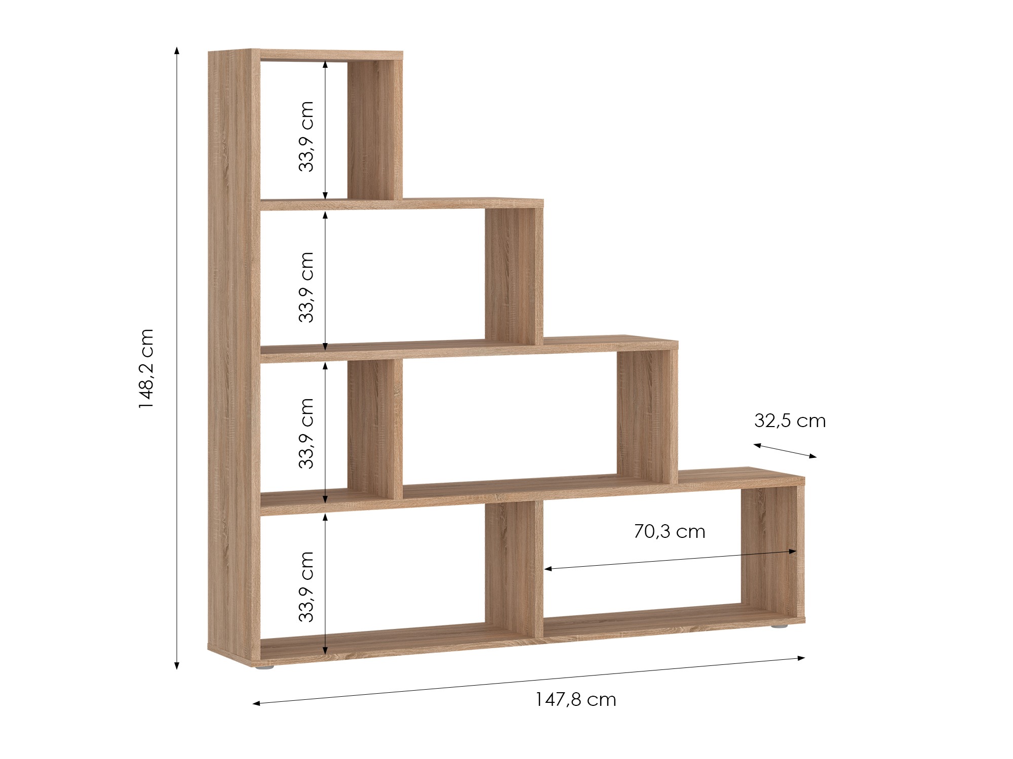 Riiul Ontario 198 (Sonoma tamm)