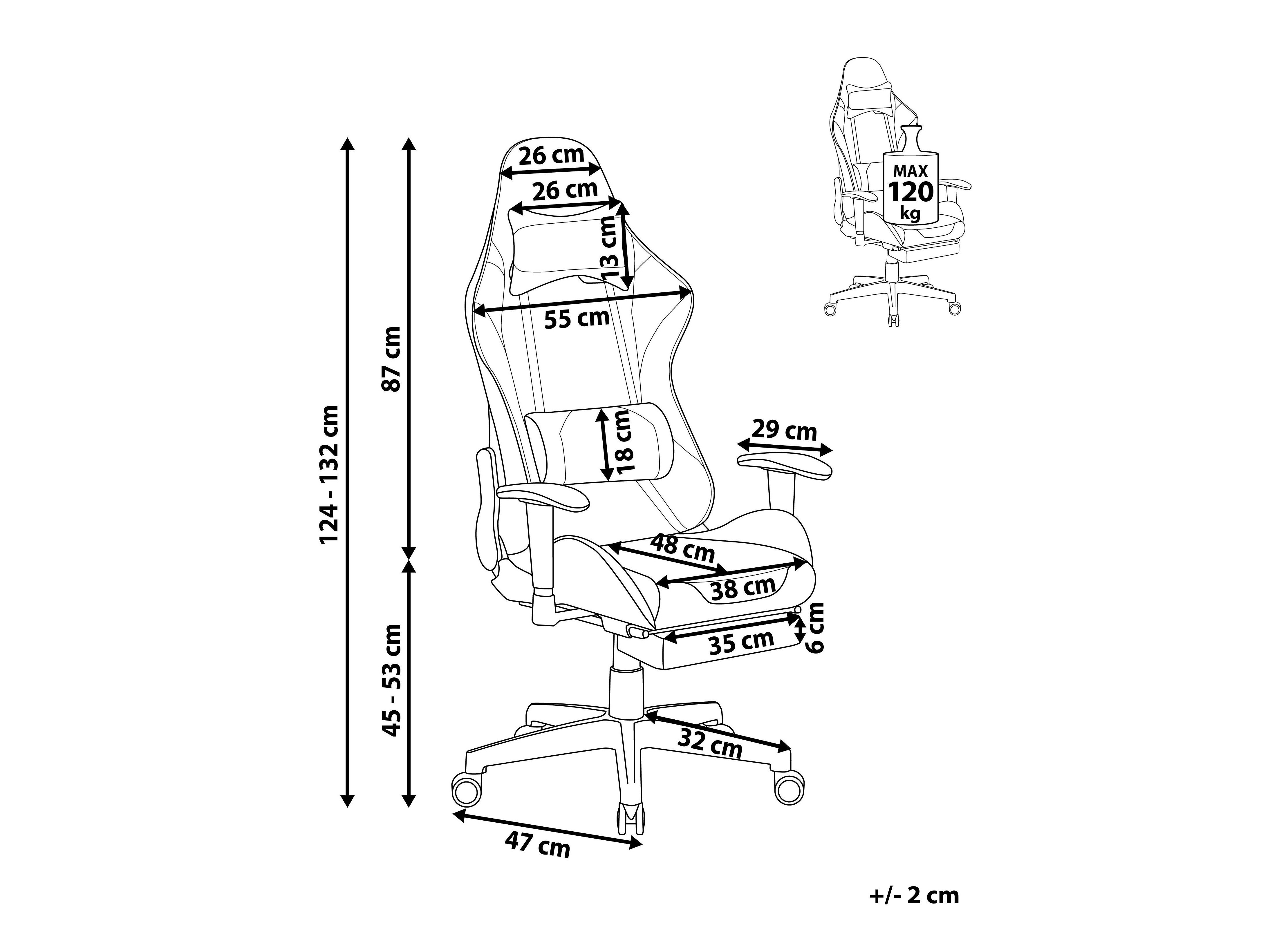 Mänguritool Berwyn 183 (Must + Hall)