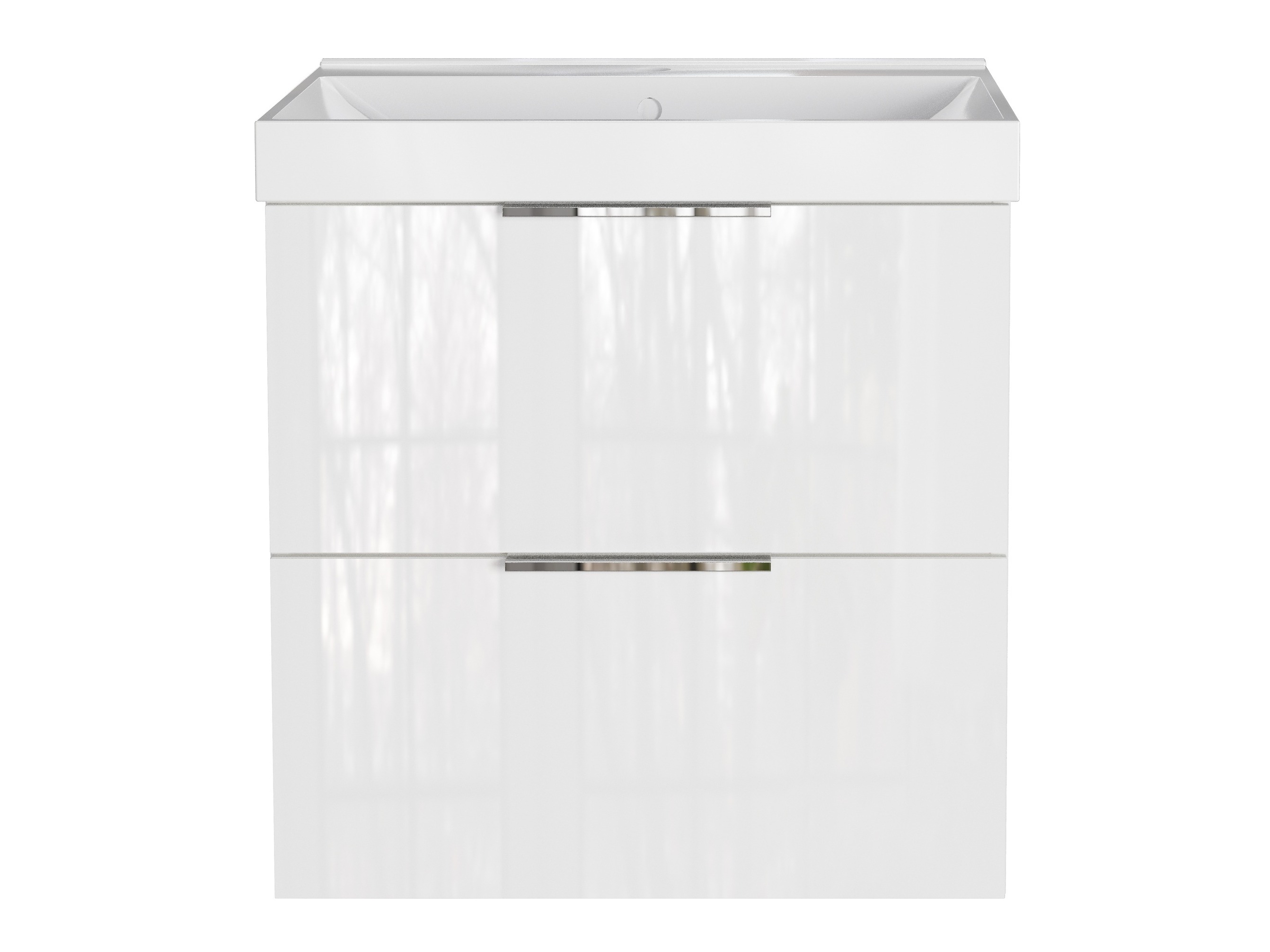 Vannitoa põrandakapp kraanikausile Sacramento 527 (Läikiv valge)