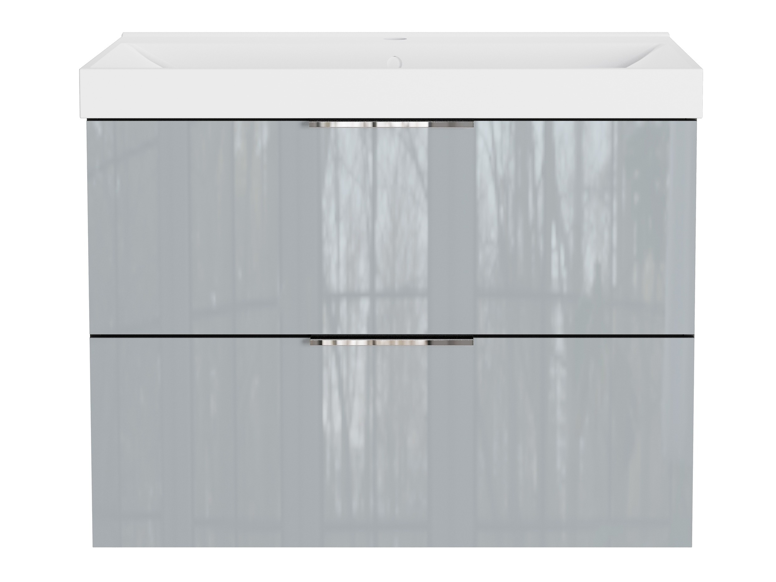 Vannitoa põrandakapp kraanikausile Sacramento 528 (Läikiv hall)