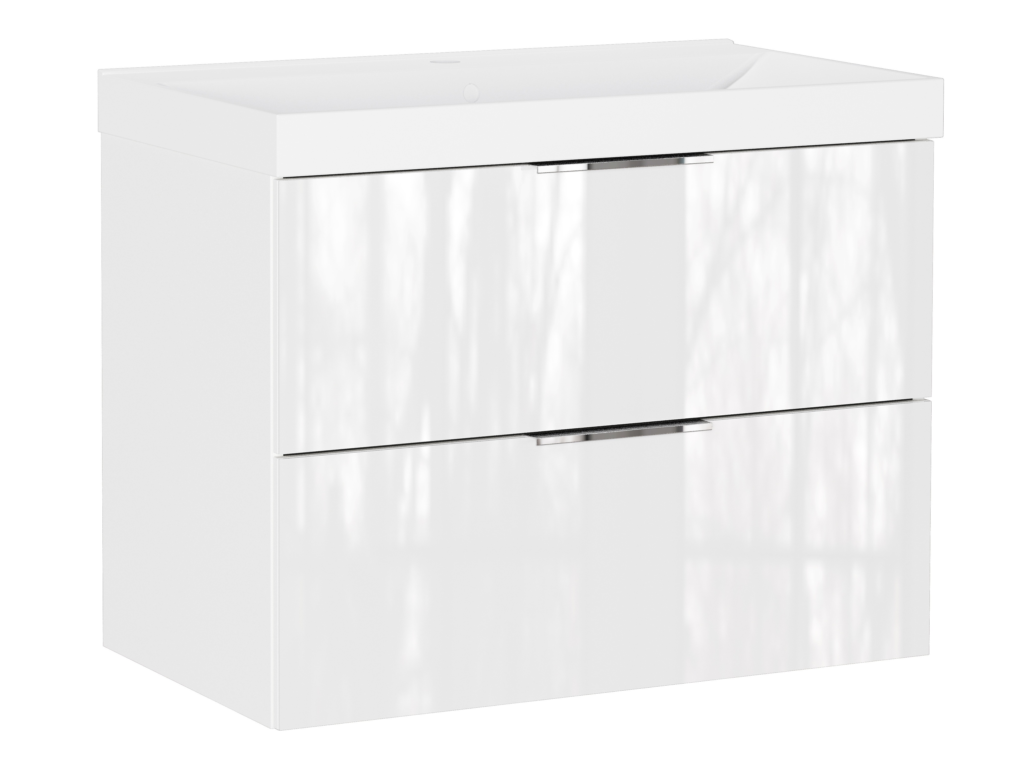 Vannitoa põrandakapp kraanikausile Sacramento 528 (Läikiv valge)