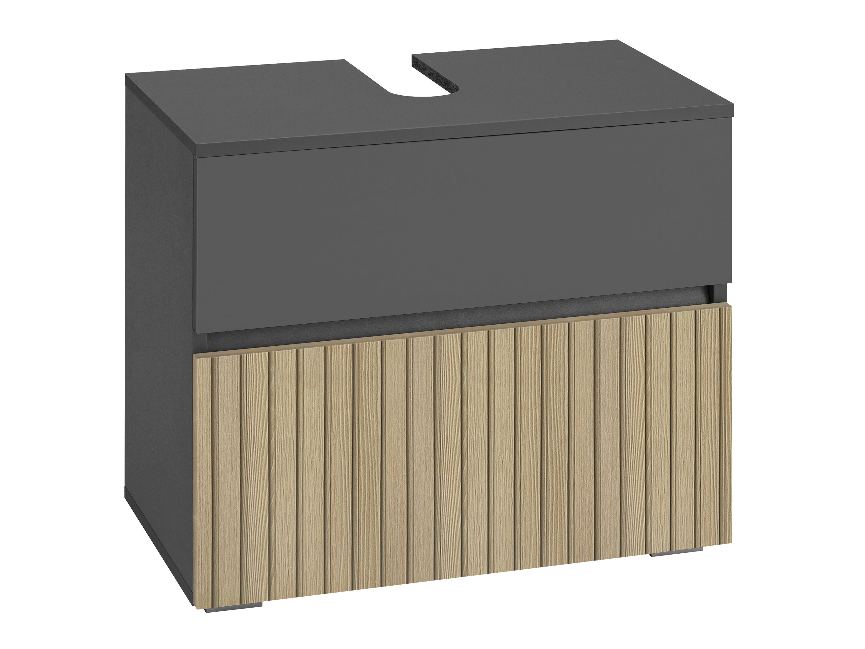 Vannitoa põrandakapp kraanikausile Soncamu 110 (Antratsiit + Hele tamm)