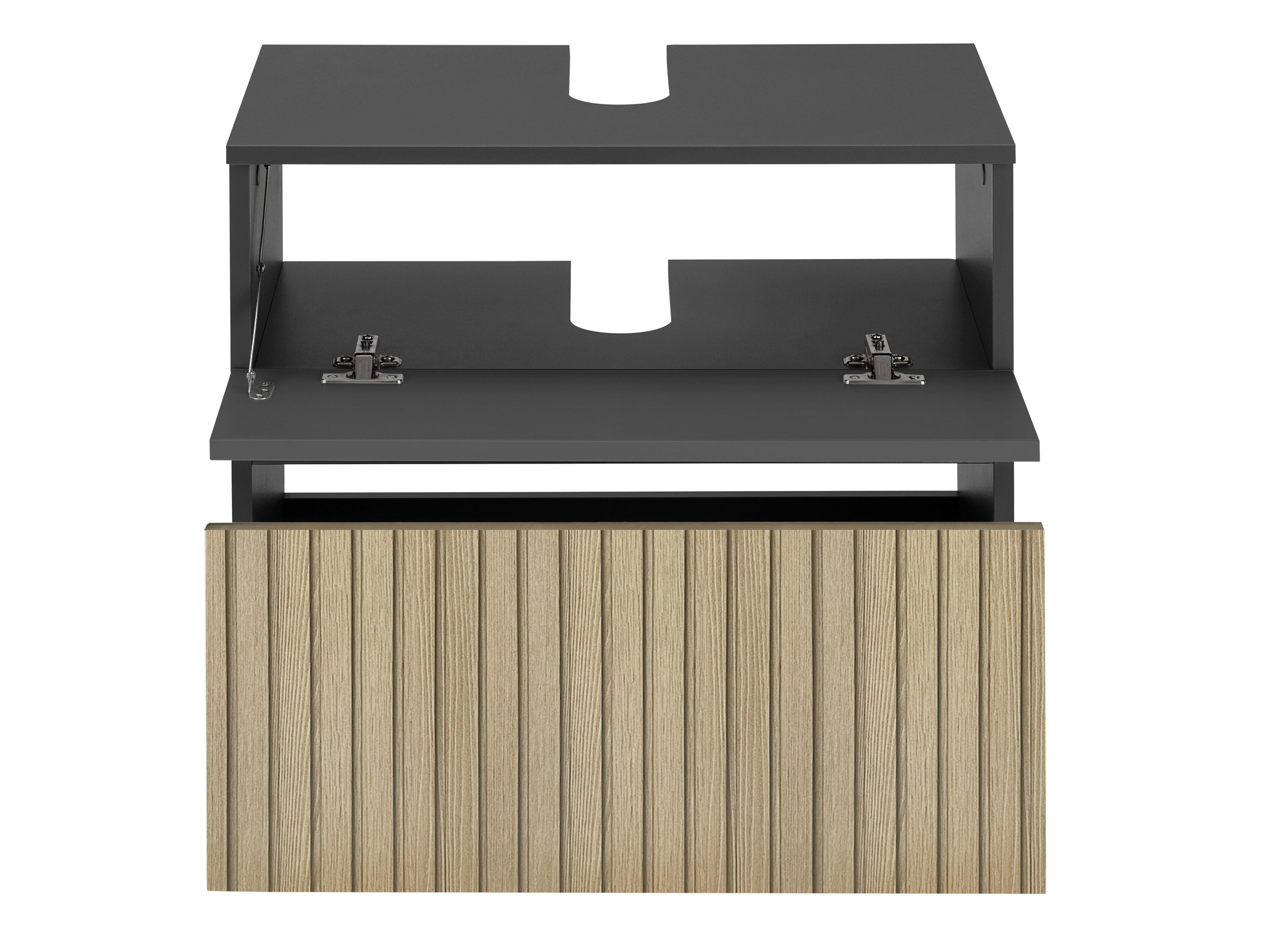 Vannitoa põrandakapp kraanikausile Soncamu 110 (Antratsiit + Hele tamm)