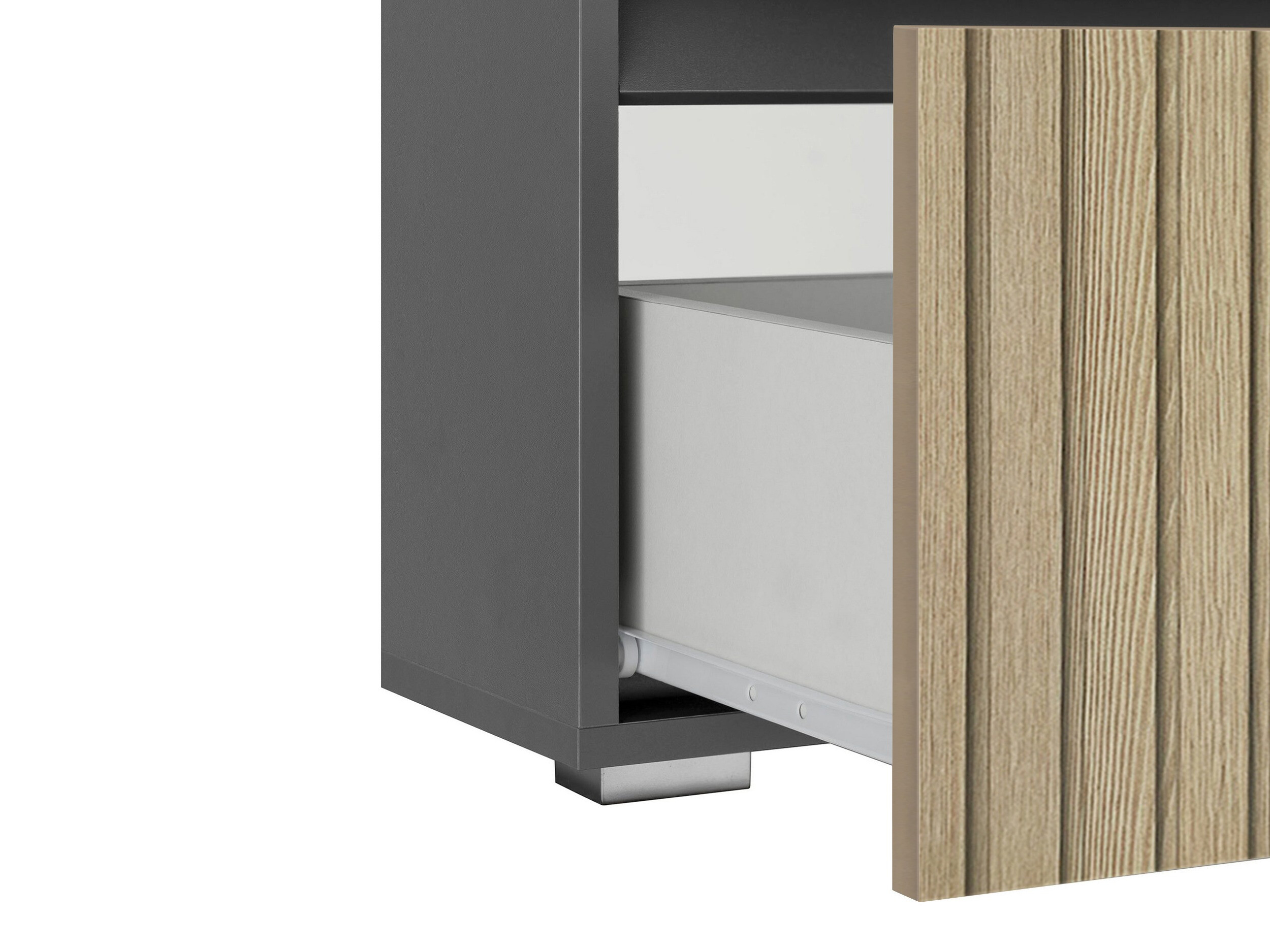 Vannitoa põrandakapp kraanikausile Soncamu 110 (Antratsiit + Hele tamm)