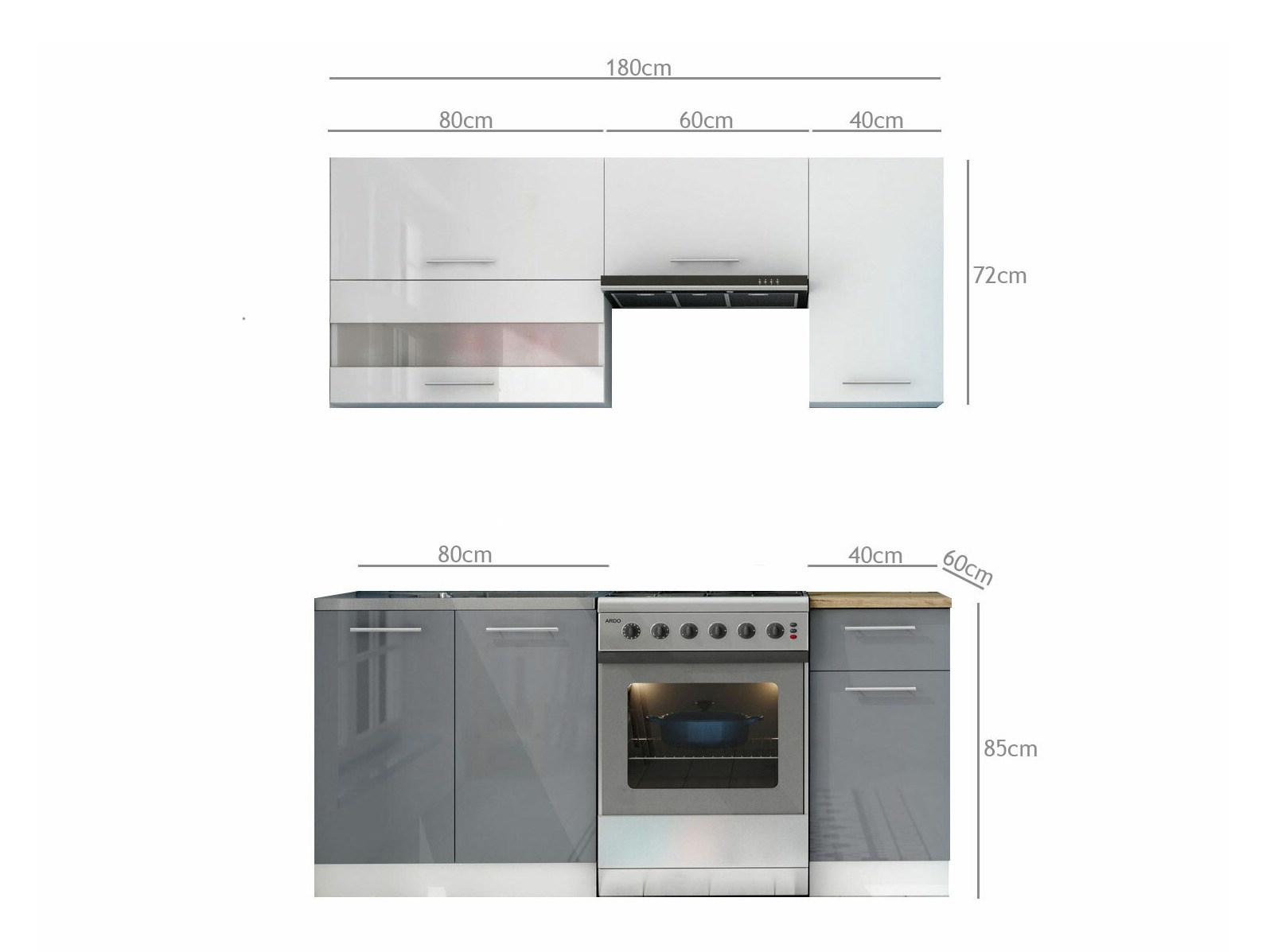 Moodul köögikomplekt Tiffa Mix 100