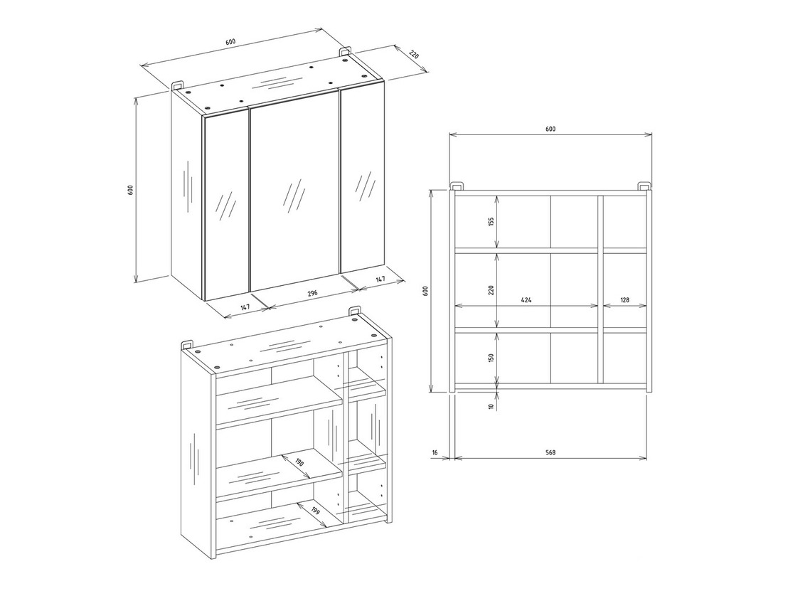 Vannitoa peegelkapid Mandeville 343
