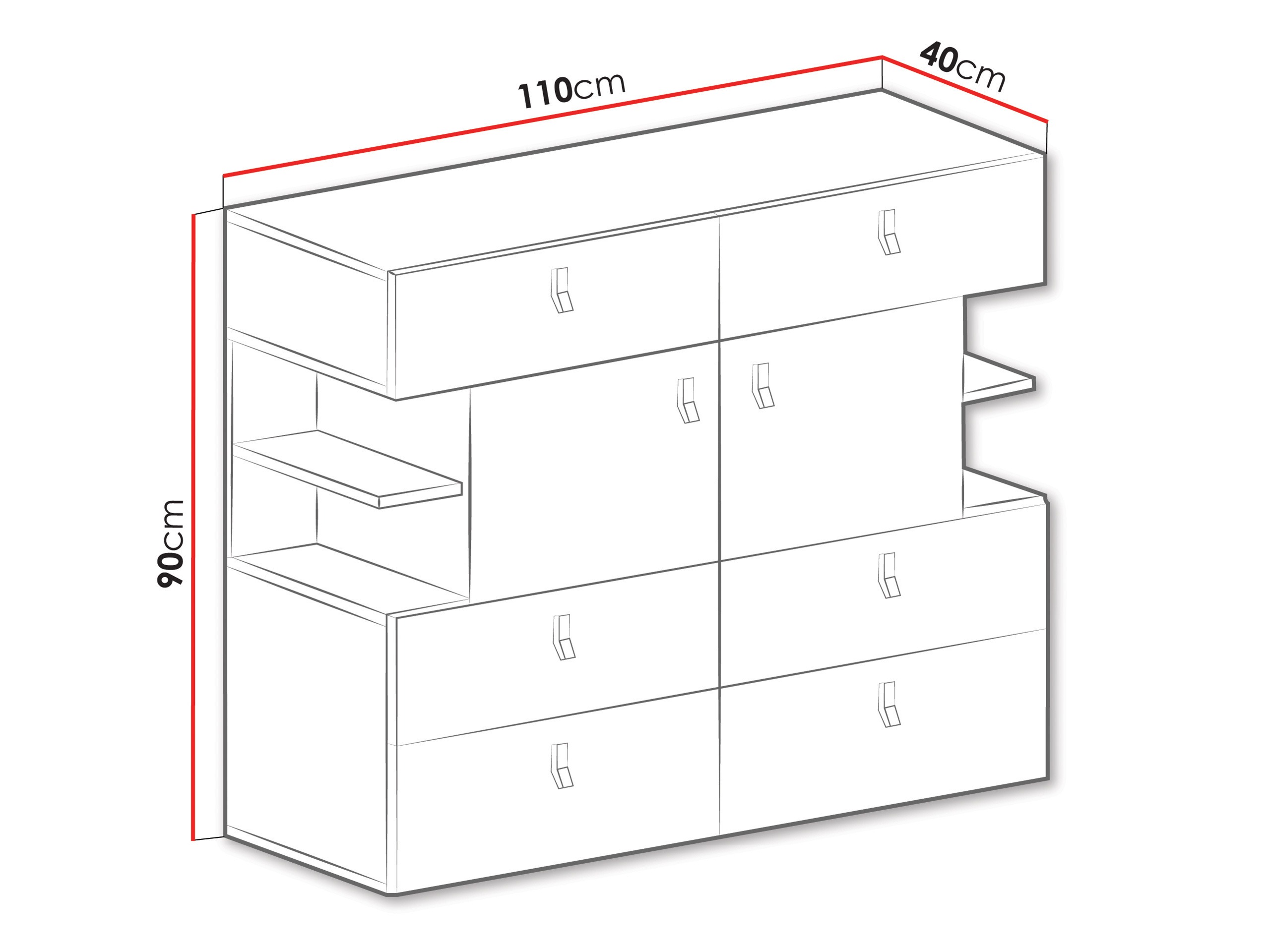 Kummut Camteso 106 (Valge + Tamm + Türkiis)