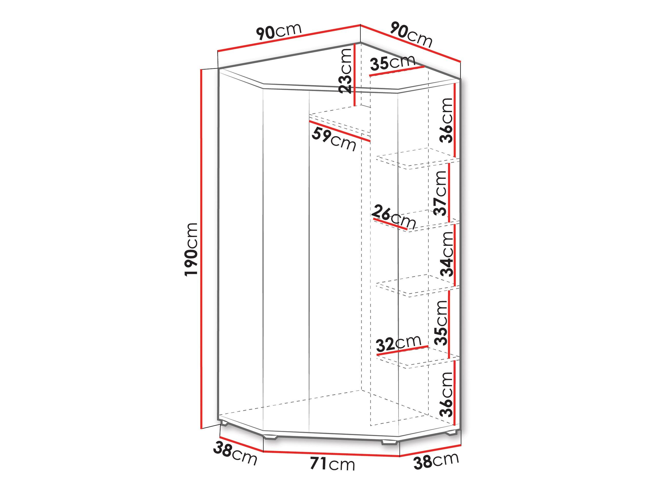 Nurgariidekapp Camteso 100 (Valge + Tamm + Türkiis)