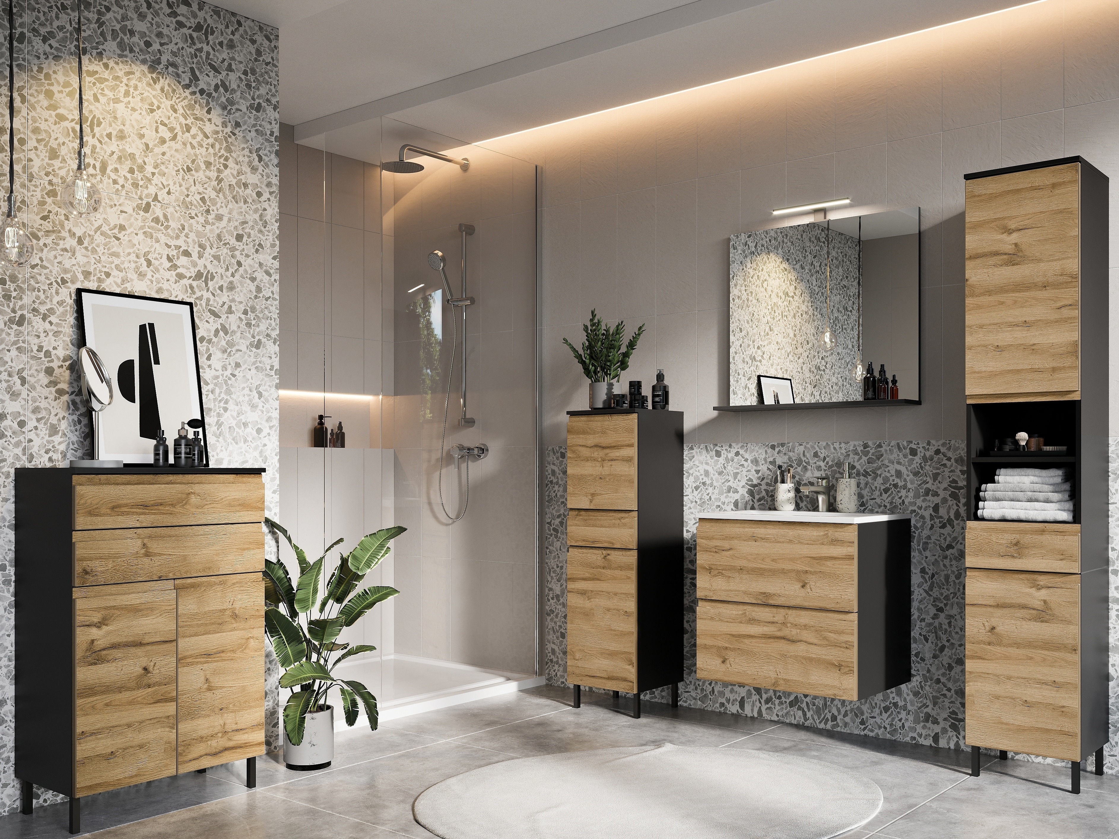 Vannitoa põrandakapp kraanikausile Talmira 116