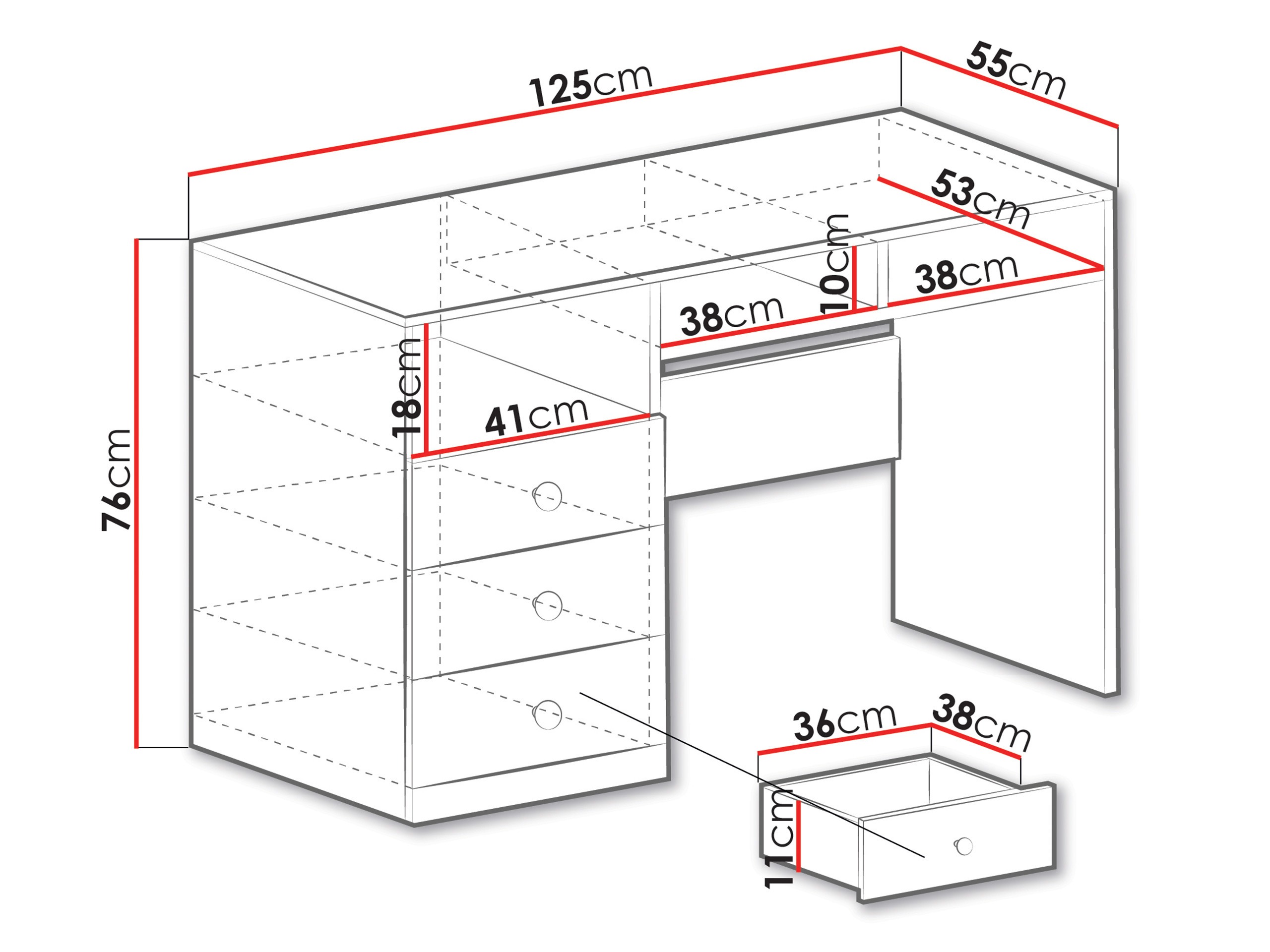 Kirjutuslaud Tesmonu 107