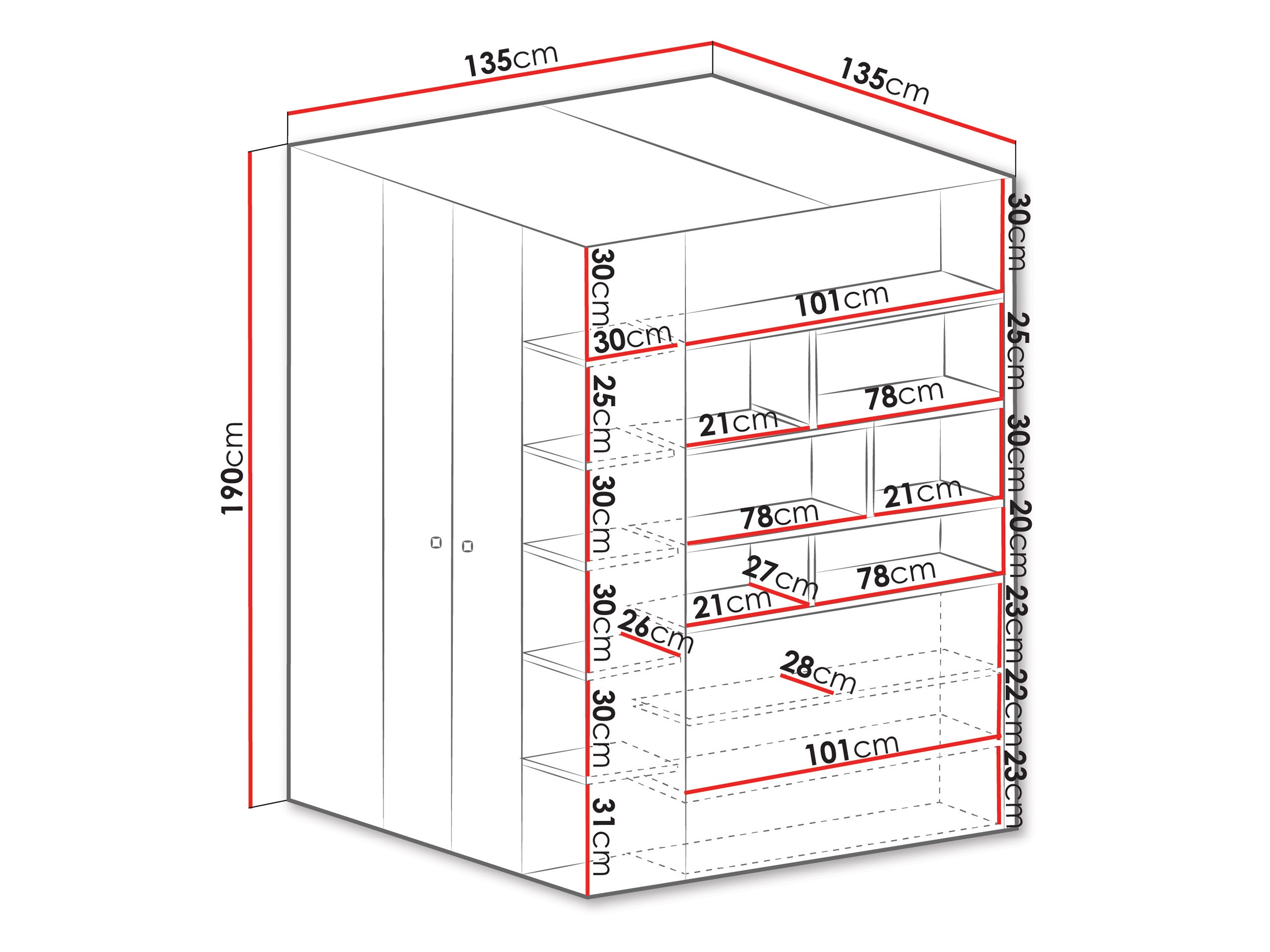 Nurgariidekapp Camteso 113 (Valge + Tamm + Türkiis)