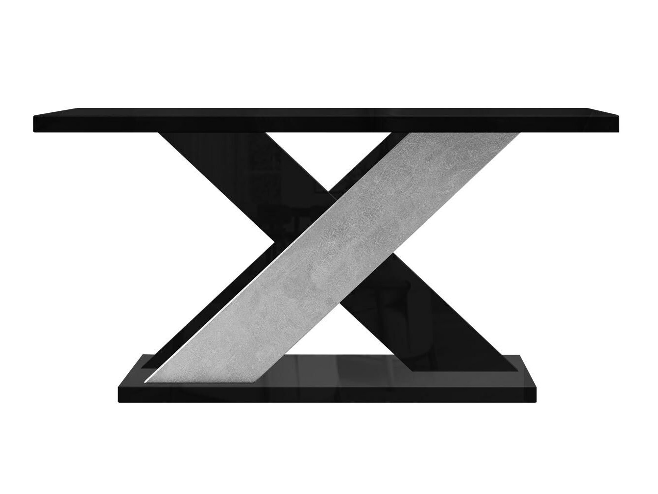 Diivanilaud Goodyear 116 (Läikiv must + Betoon)