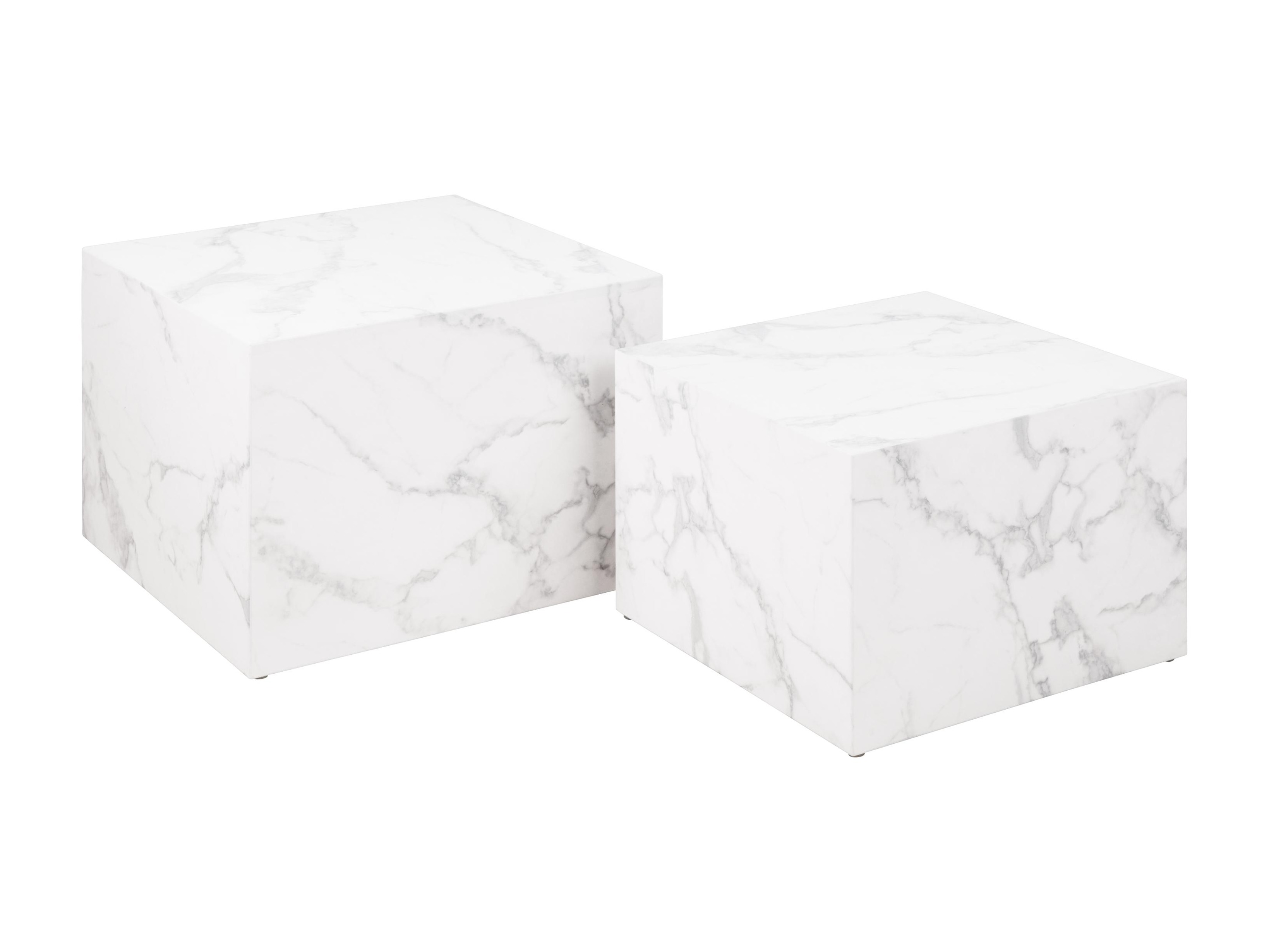 Diivanilaudade komplekt Norsica 603 (Valge marmor)