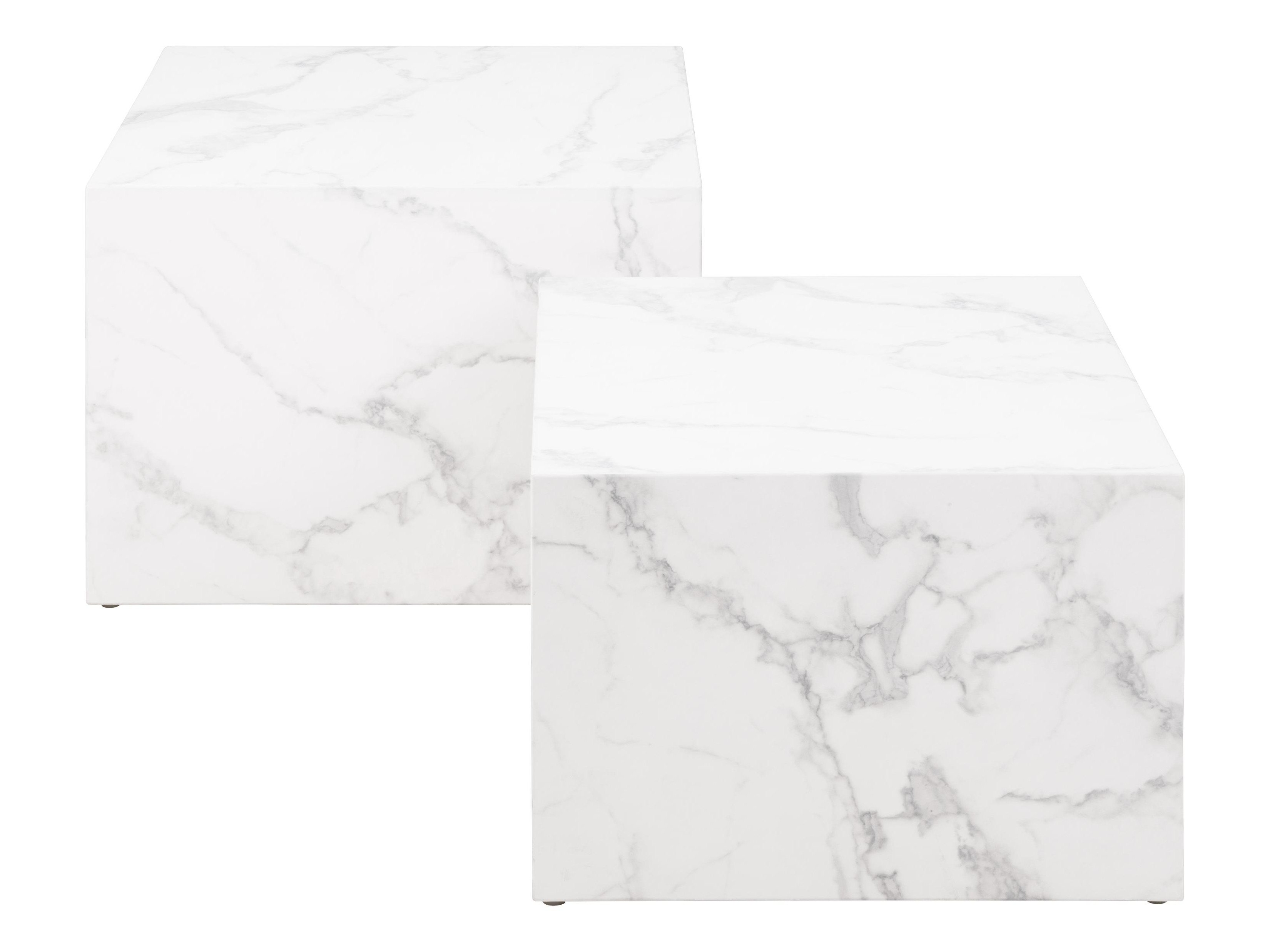 Diivanilaudade komplekt Norsica 603 (Valge marmor)