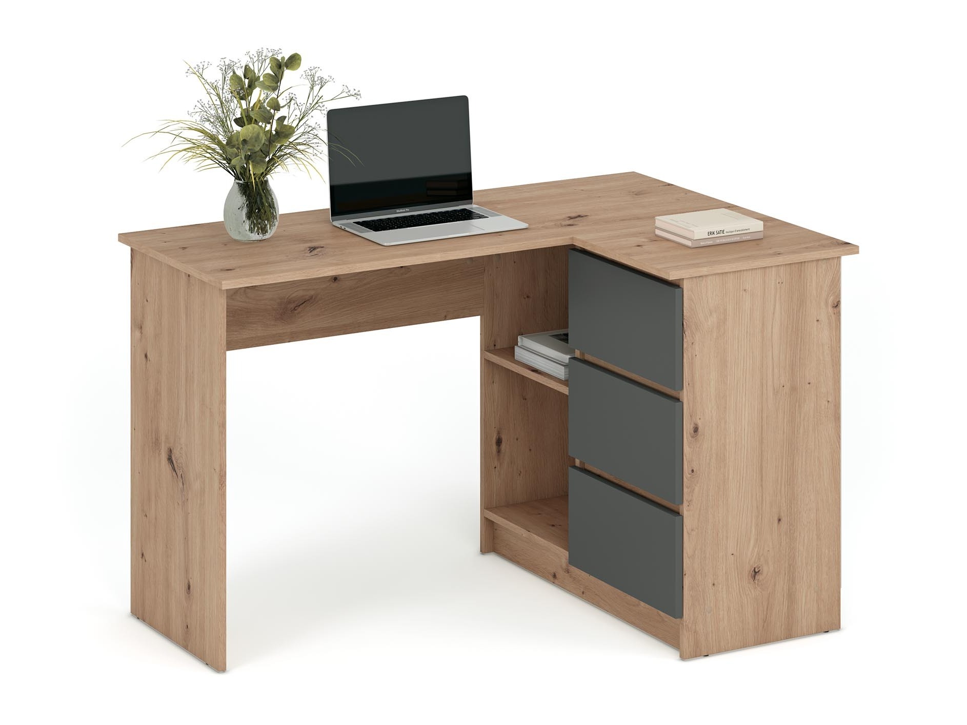 Kontori nurgalaud Houston 1950 (Grafiit + Artisan tamm)