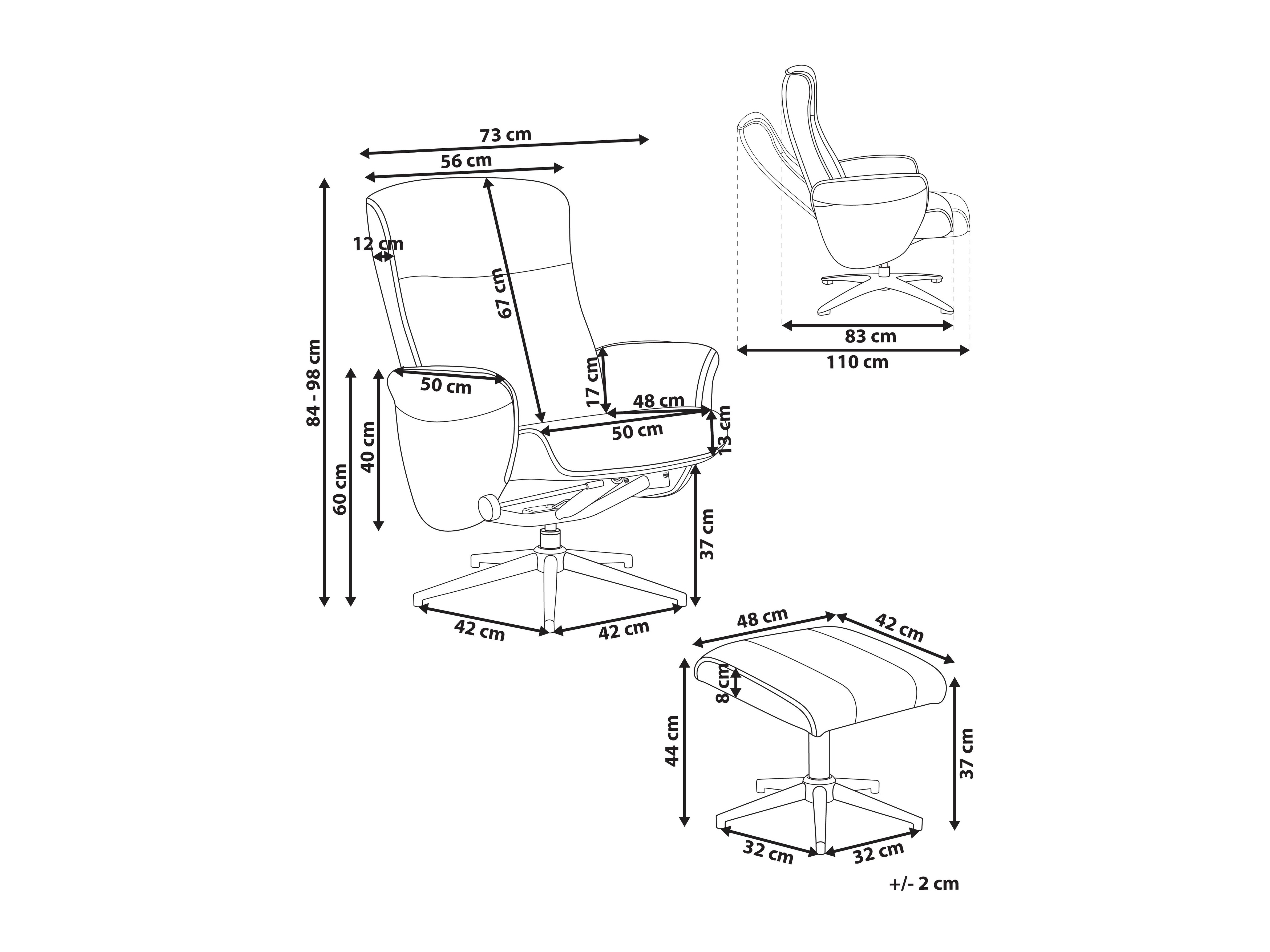 Tugitool recliner Berwyn 2862