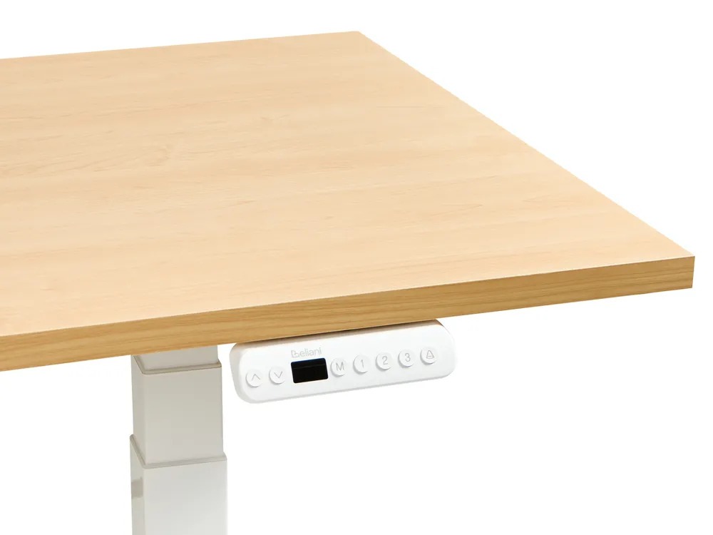 Reguleeritava kõrgusega töölaud Berwyn 2865 (Ere puit + Valge)