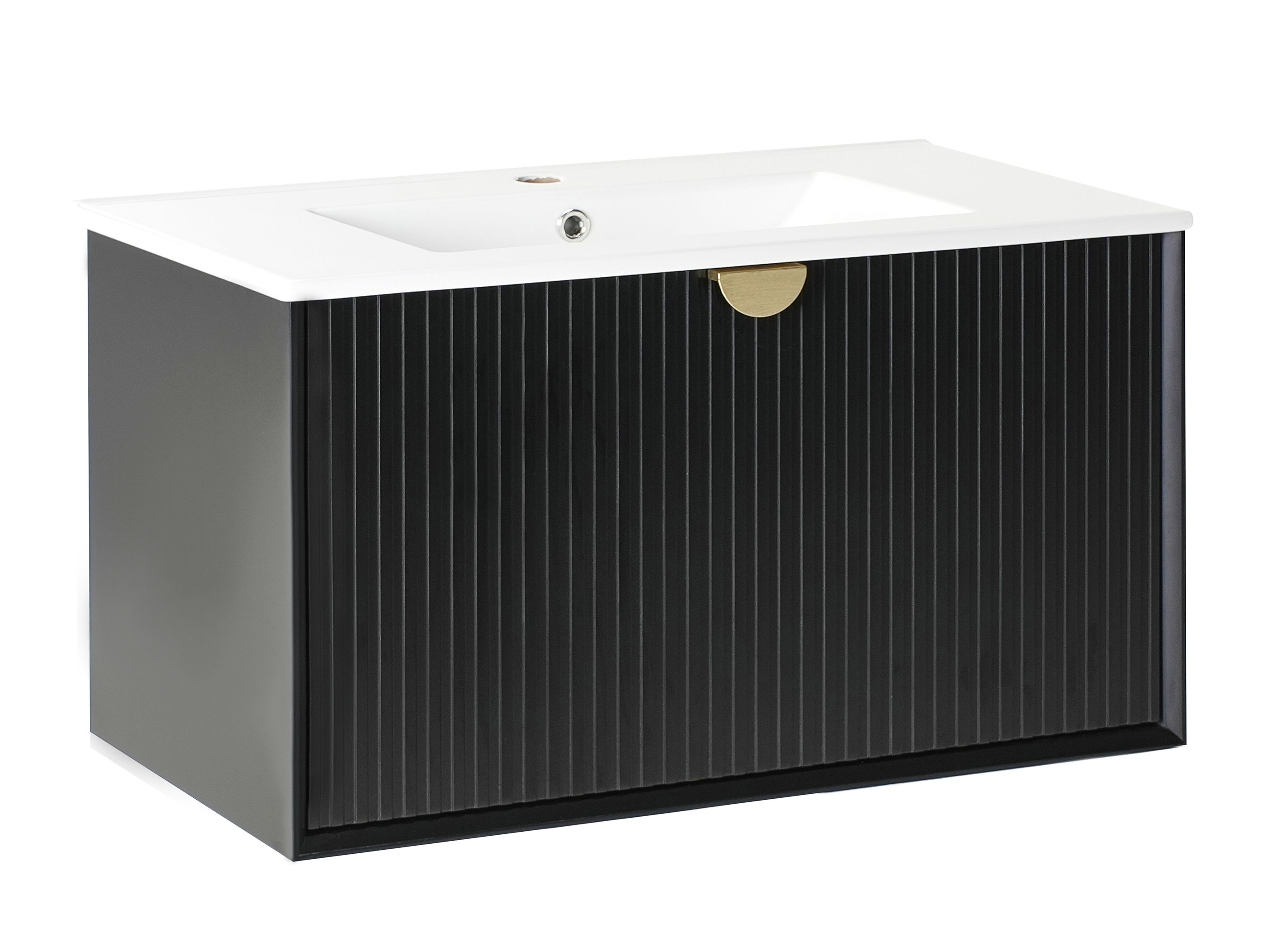 Vannitoa põrandakapp kraanikausile Berwyn 2871 (Must)