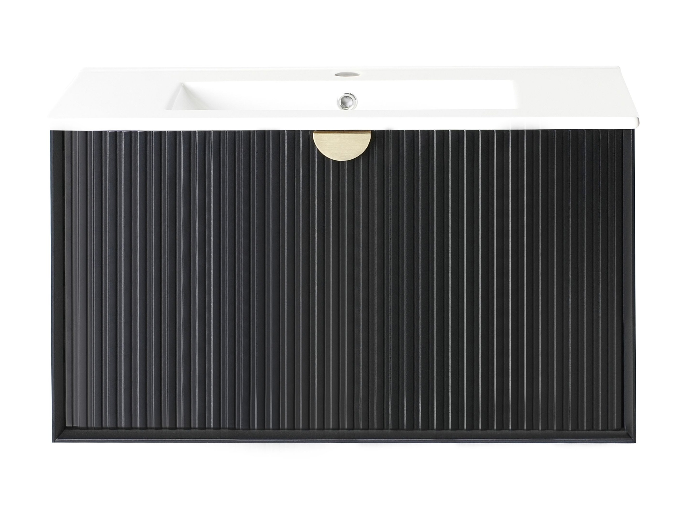 Vannitoa põrandakapp kraanikausile Berwyn 2871 (Must)