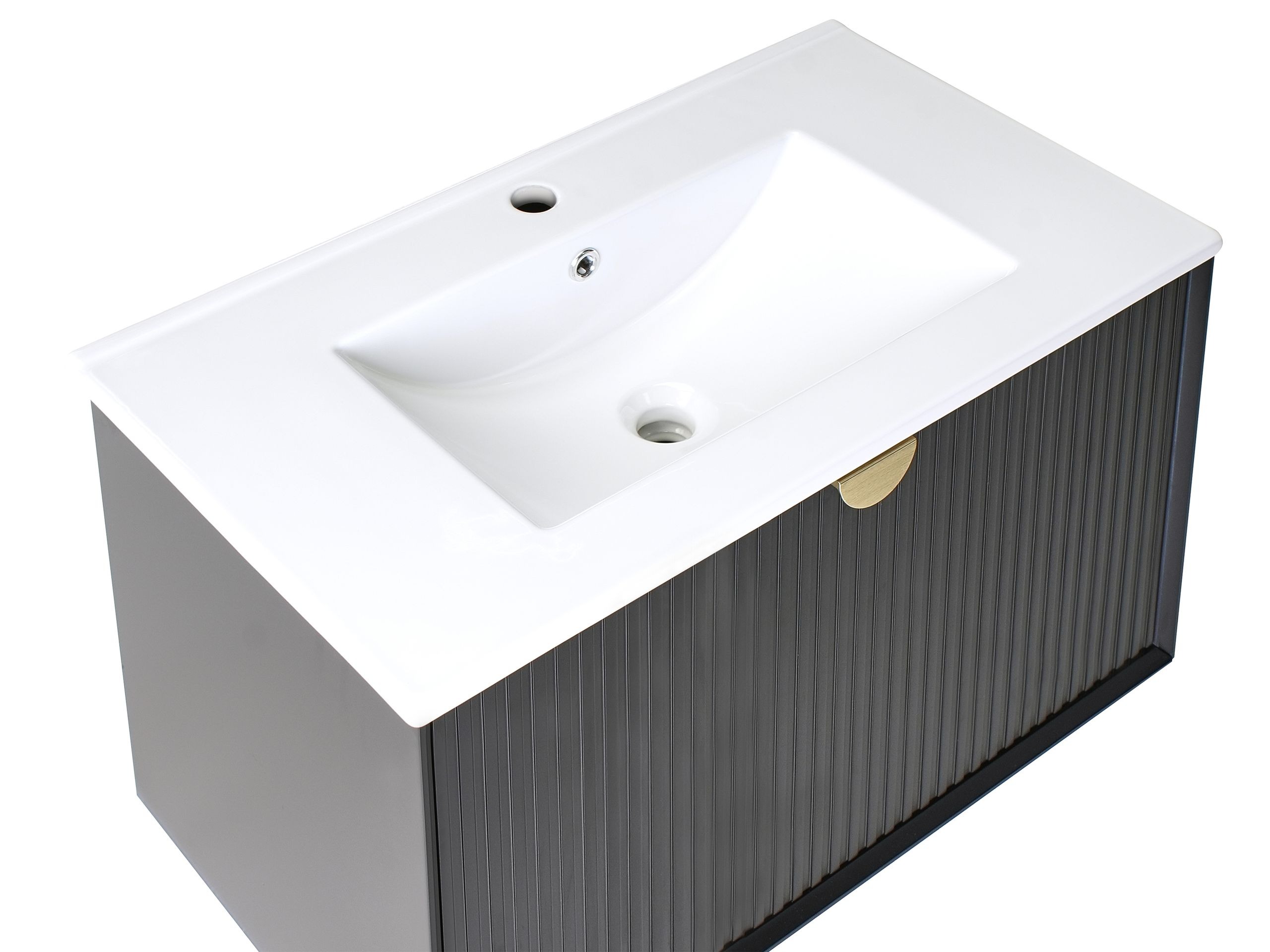 Vannitoa põrandakapp kraanikausile Berwyn 2871 (Must)