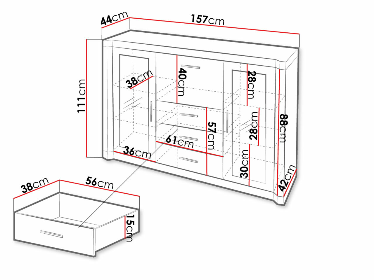 Kummut Lorelie 106 (Trühvel tamm)