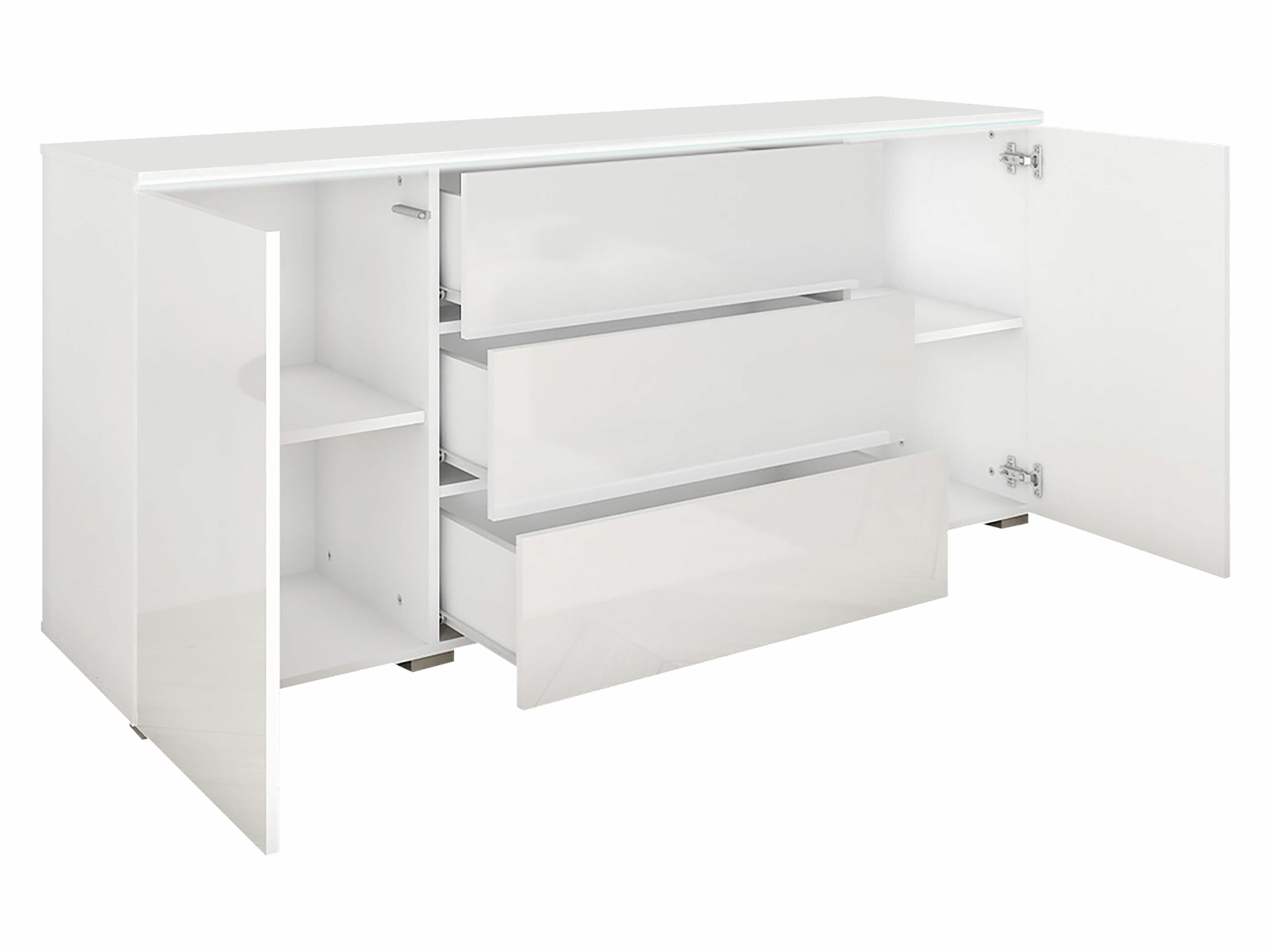 Kummut Mirfivo 102 (Betoon + Läikiv valge)