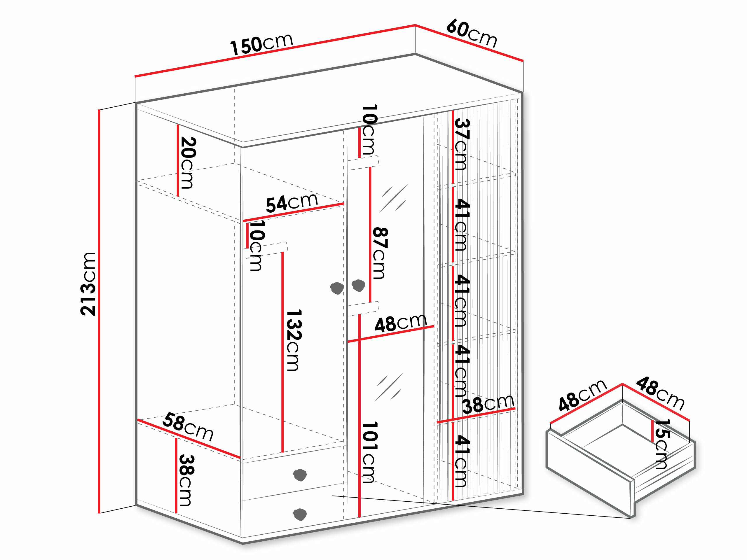 Riidekapp Venmava 115