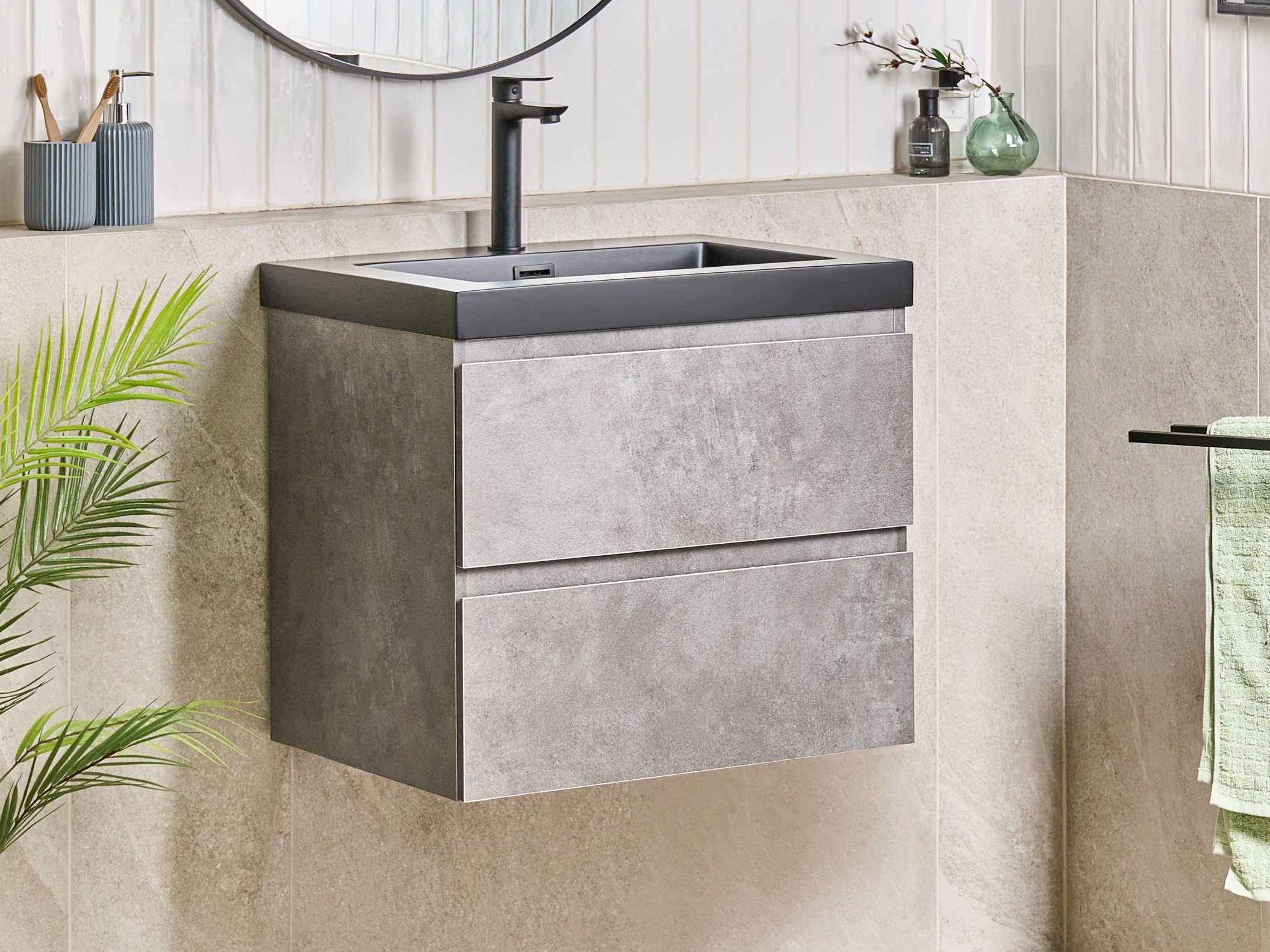 Vannitoa põrandakapp kraanikausile Berwyn 2872 (Hall)