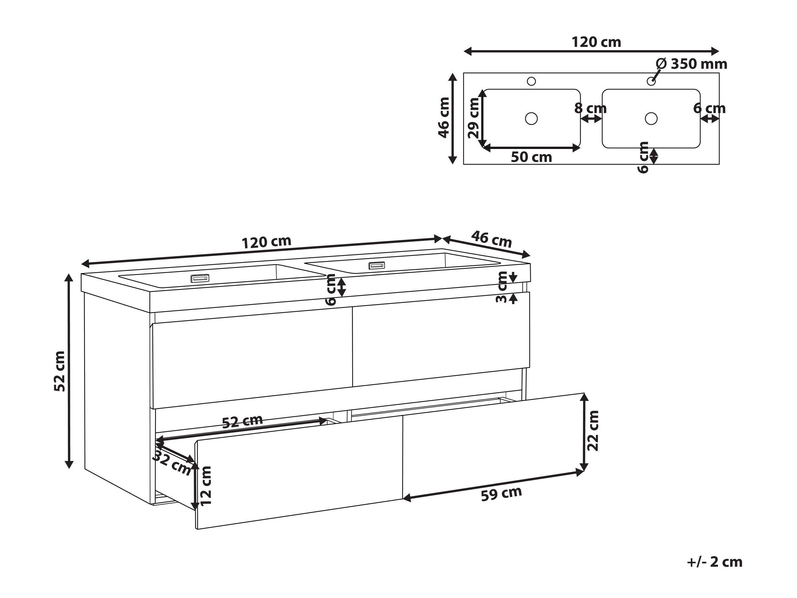 Vannitoa põrandakapp kraanikausile Berwyn 2873 (Tumepruun)