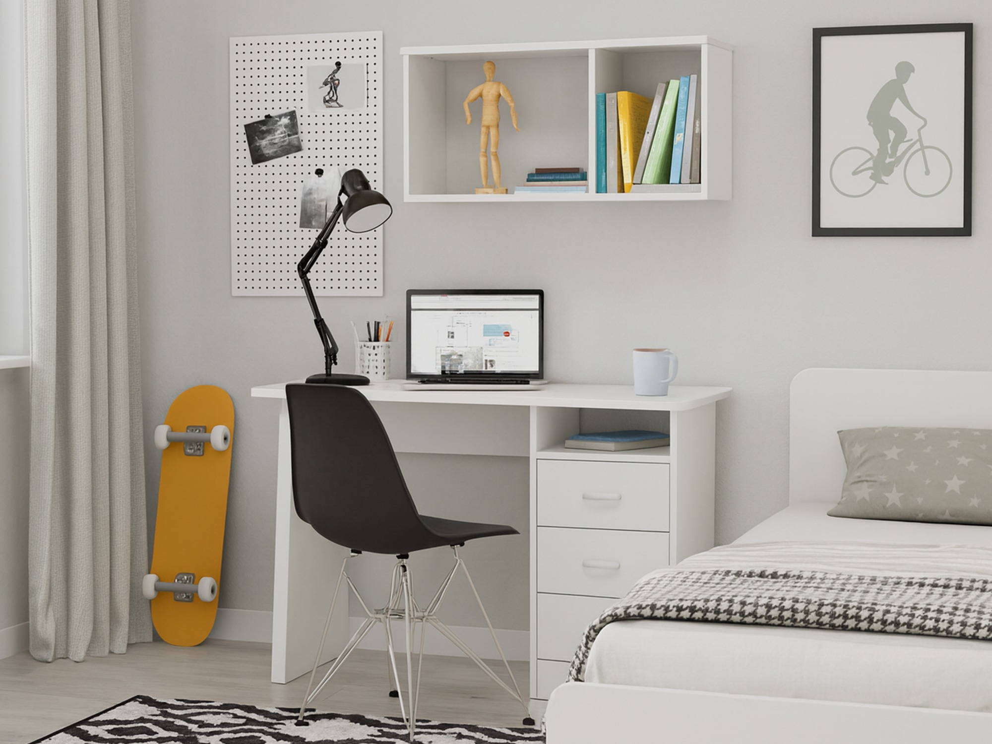 Kirjutuslaud Ontario 204 (Valge)