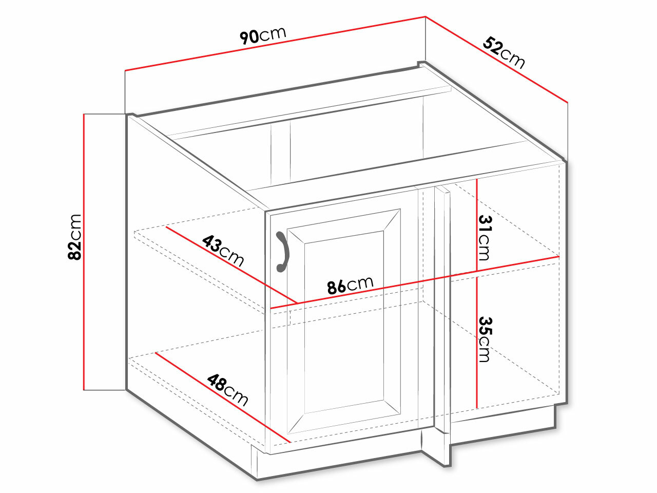 Ustega moodulkapp Retro White 100
