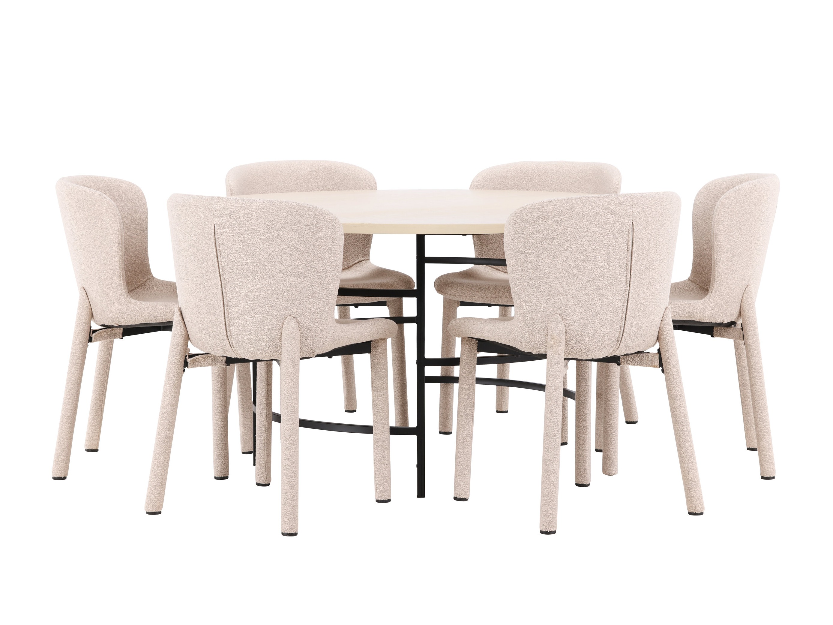 Söögitoakomplekt Dallas 4987 (Helepruun + Must)