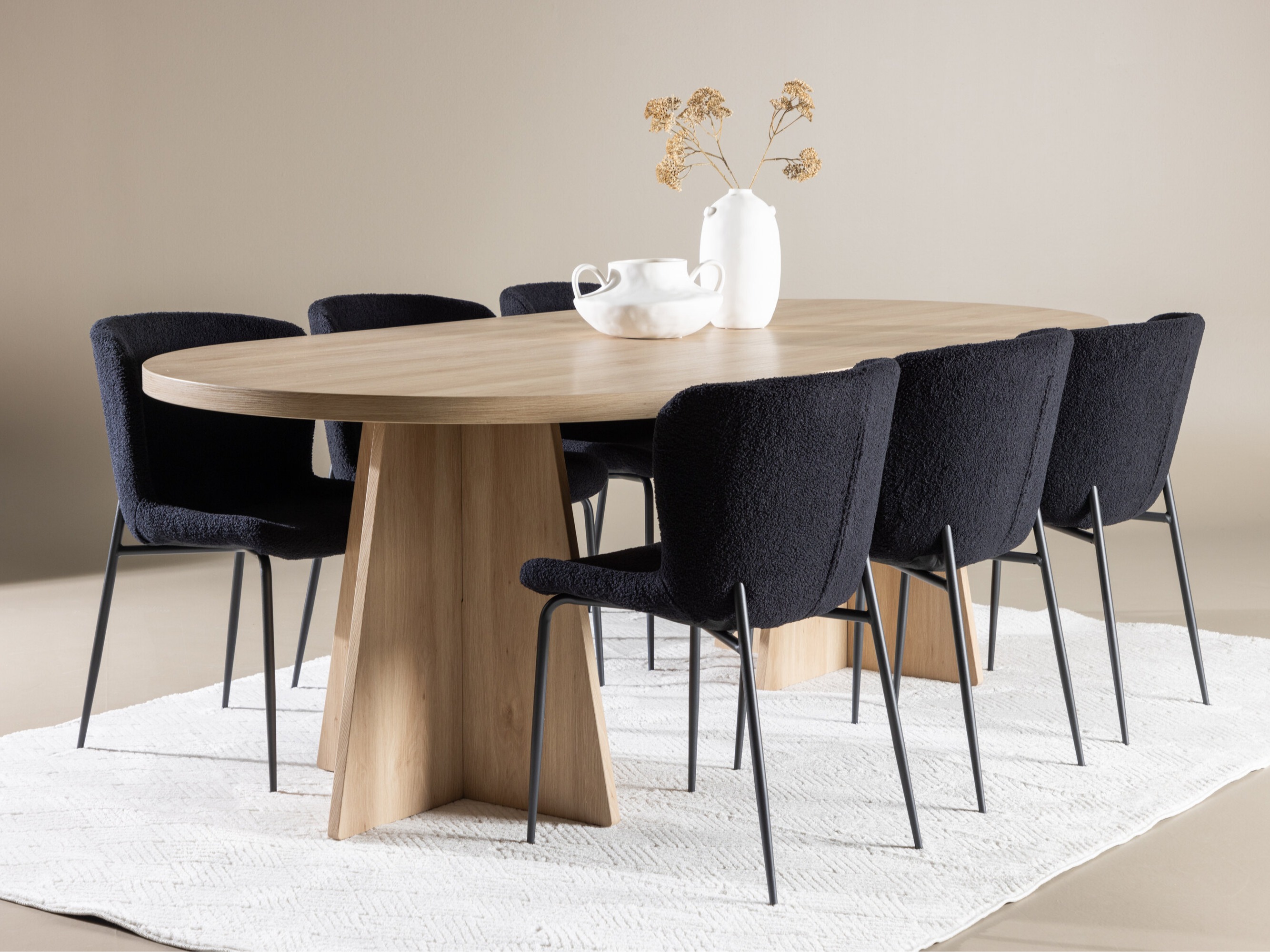 Söögitoakomplekt Dallas 4990 (Must)