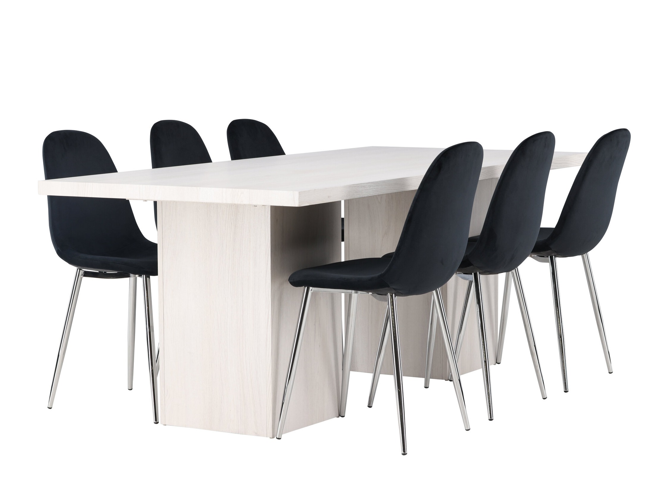 Söögitoakomplekt Dallas 4997 (Must + Hõbedane)