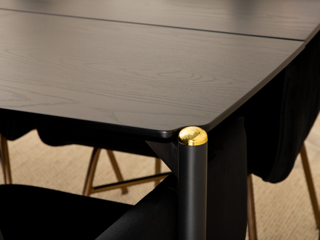 Söögitoakomplekt Dallas 5034 (Must + Vask)