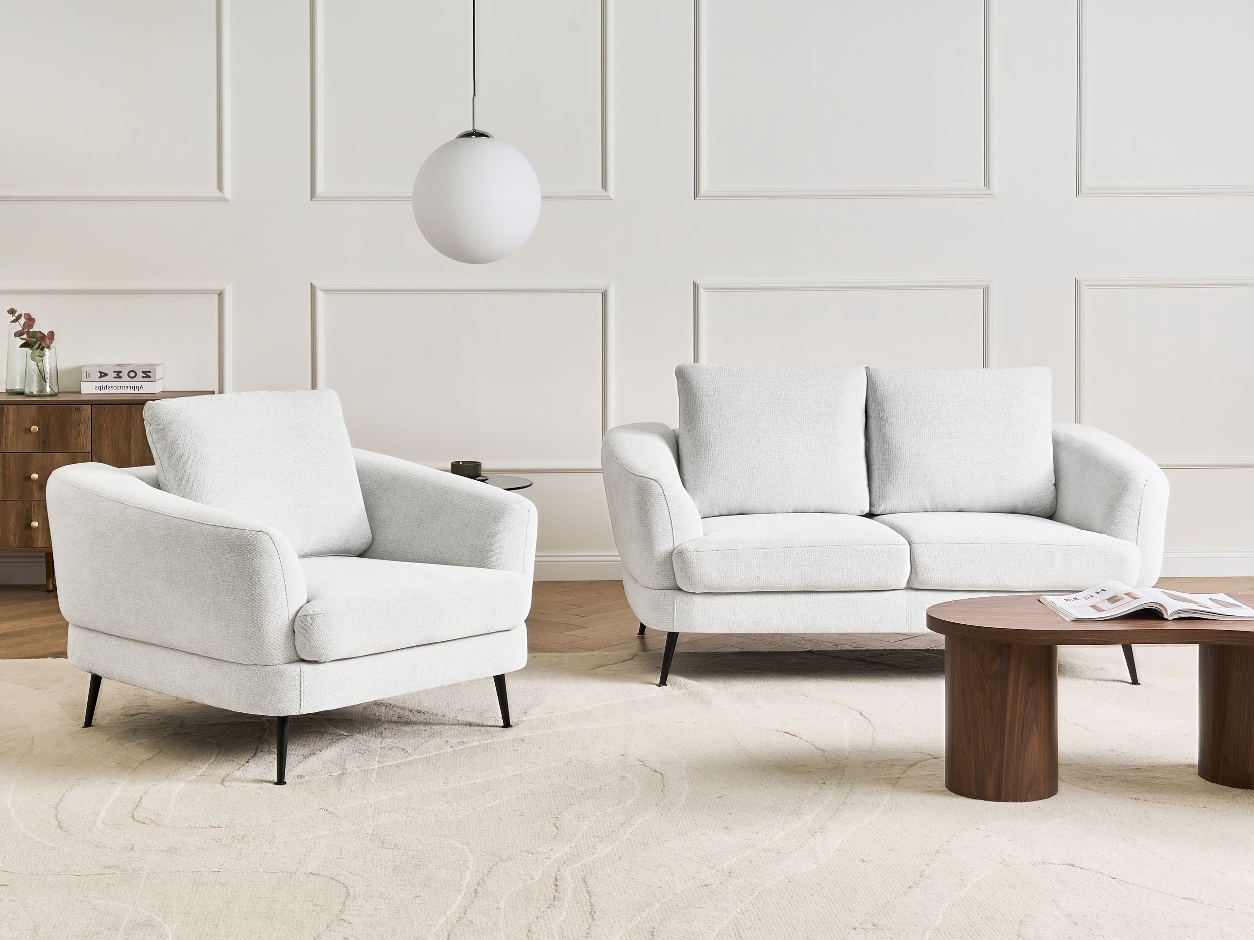 Pehme mööbli komplekt Berwyn 2902 (Valge)