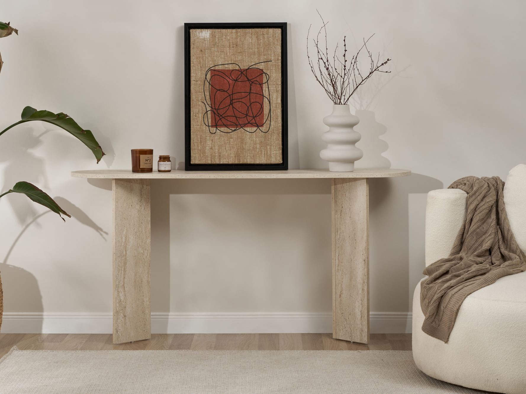 Konsoollaud Novato 133 (Hele travertiin)