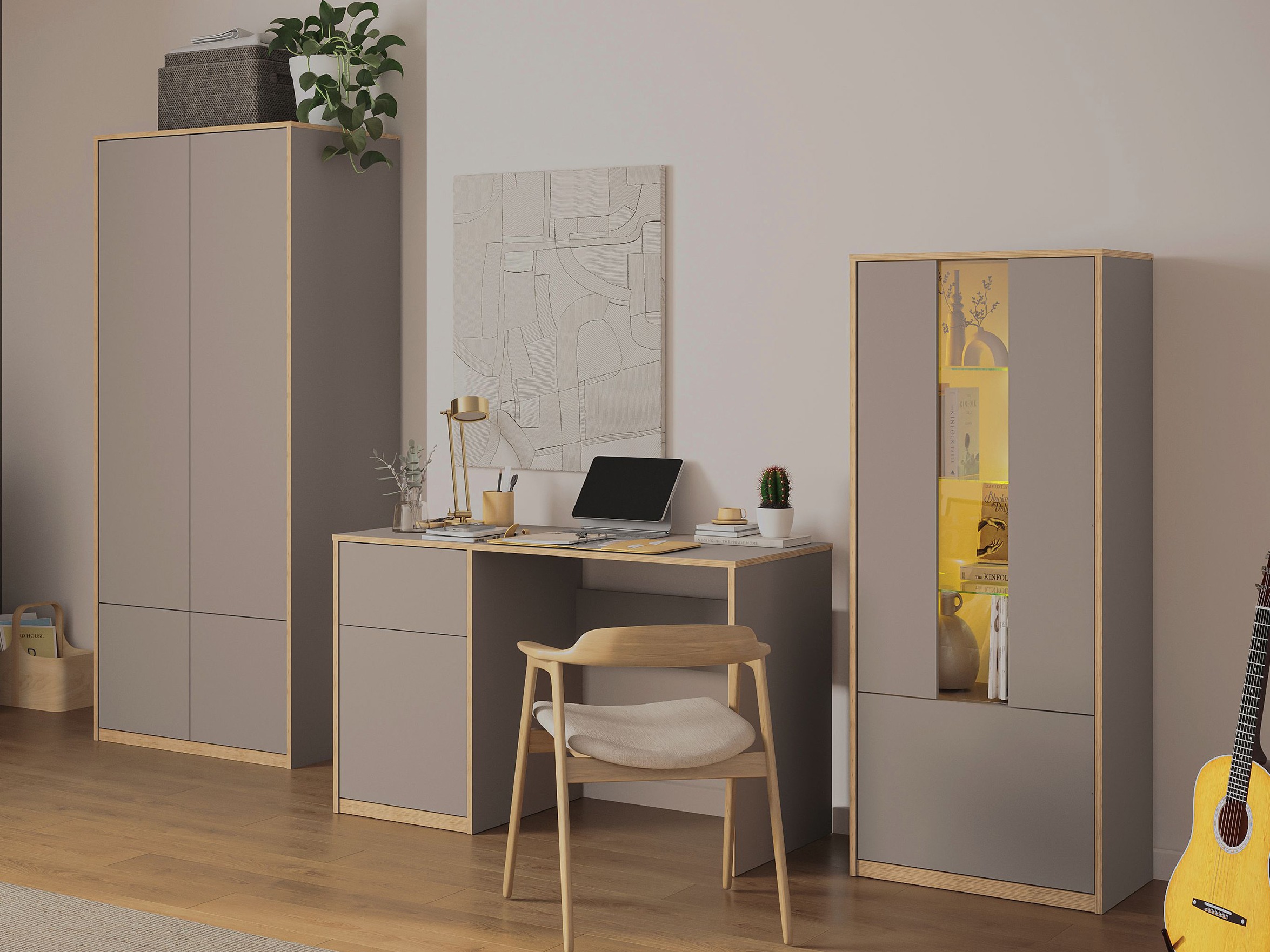 Riidekapp Fivetri 104 (Hallikas-pruun)