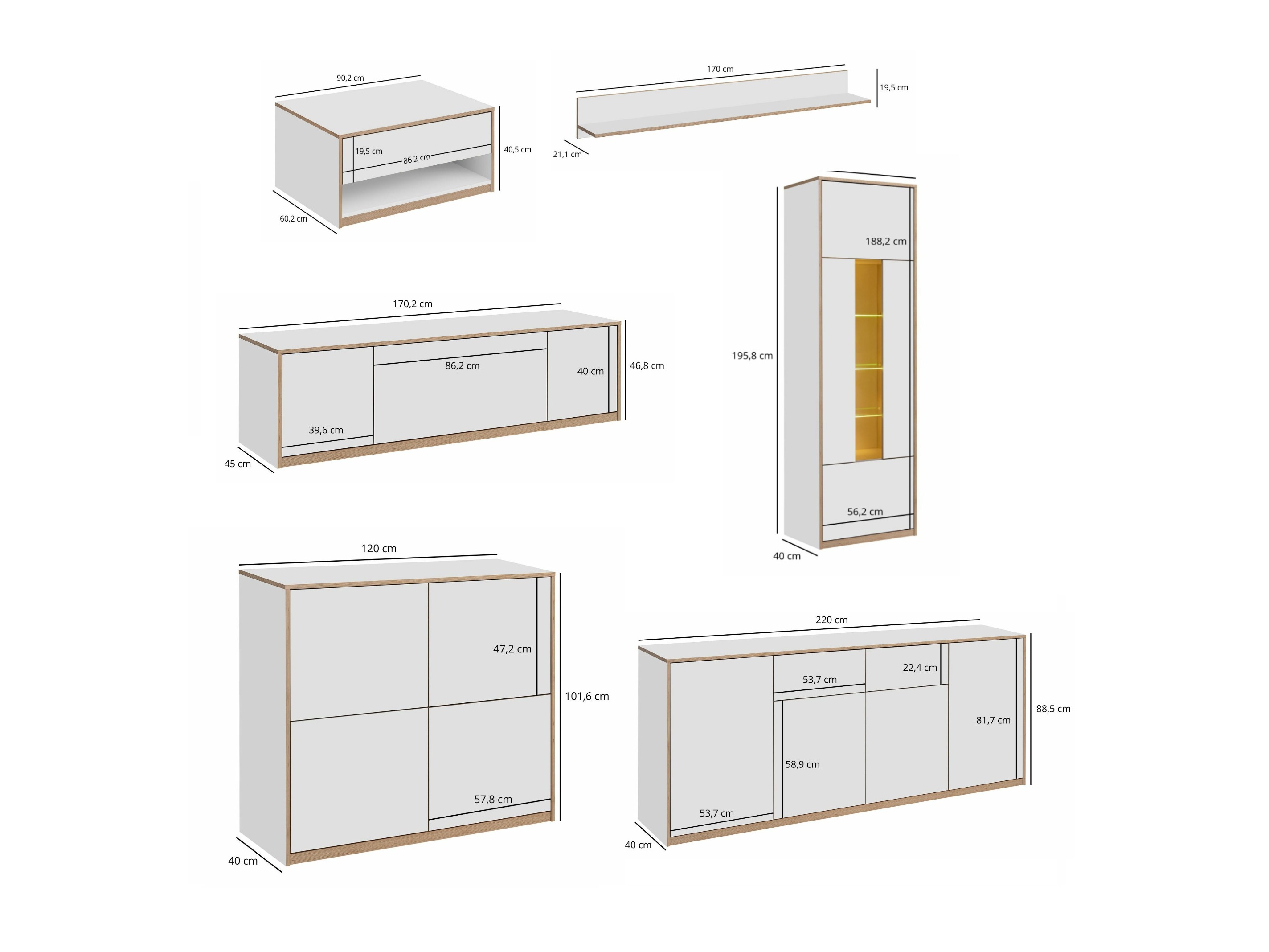 Elutoa komplekt Fivetri 110 (Valge)