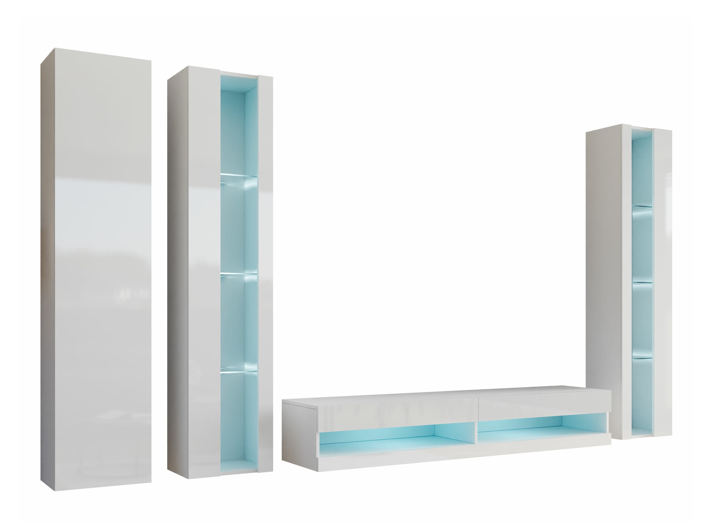 Elutoa komplekt Vilrin VII (Valge + Läikiv valge)