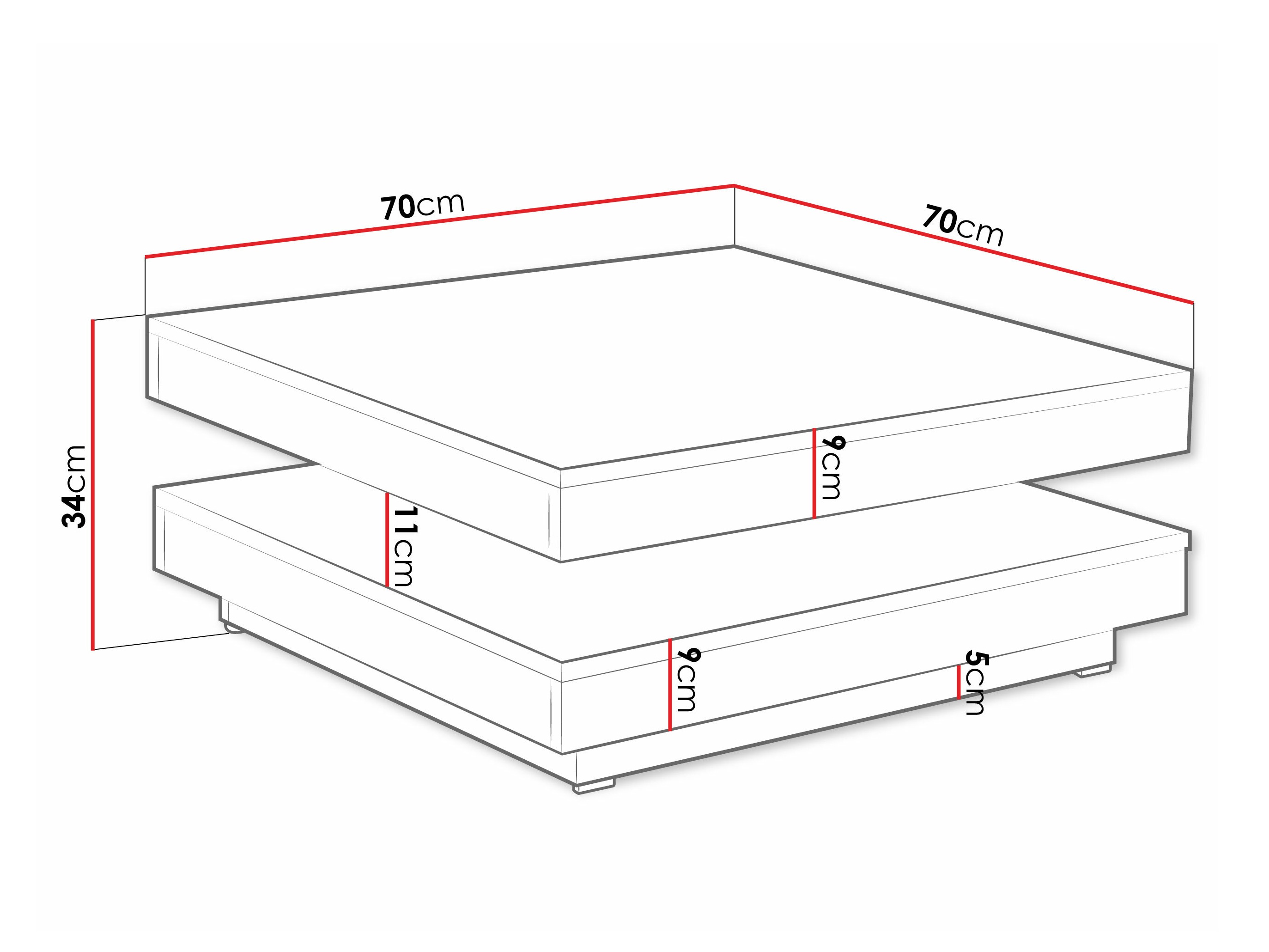 Transformer diivanilaud Comfivo 385 (Wotani tamm + Valge)