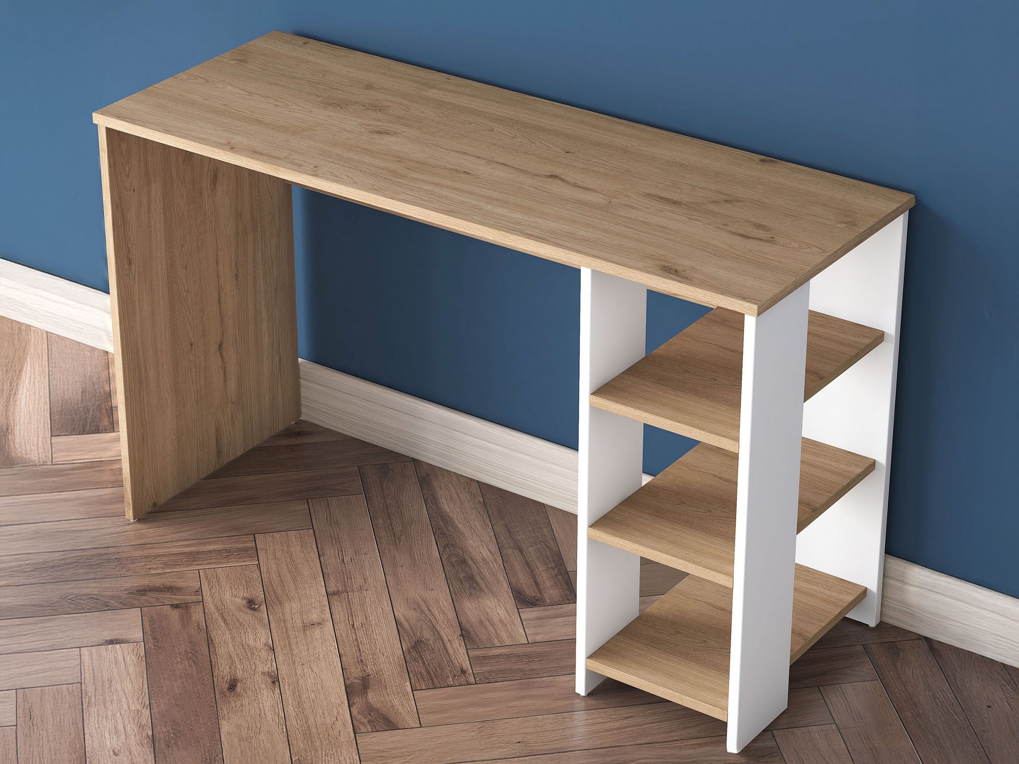 Kirjutuslaud Catdelu 109 (Valge + Pähkel)