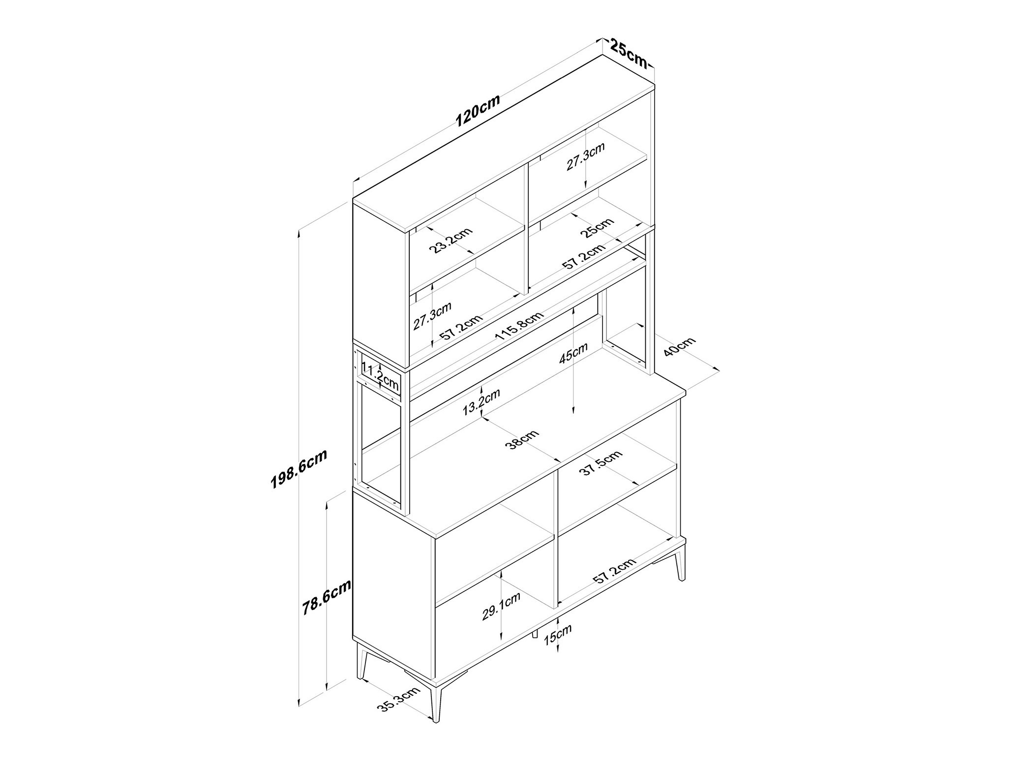 Multifunktsionaalne mööbel Kailua 2678 (Valge)