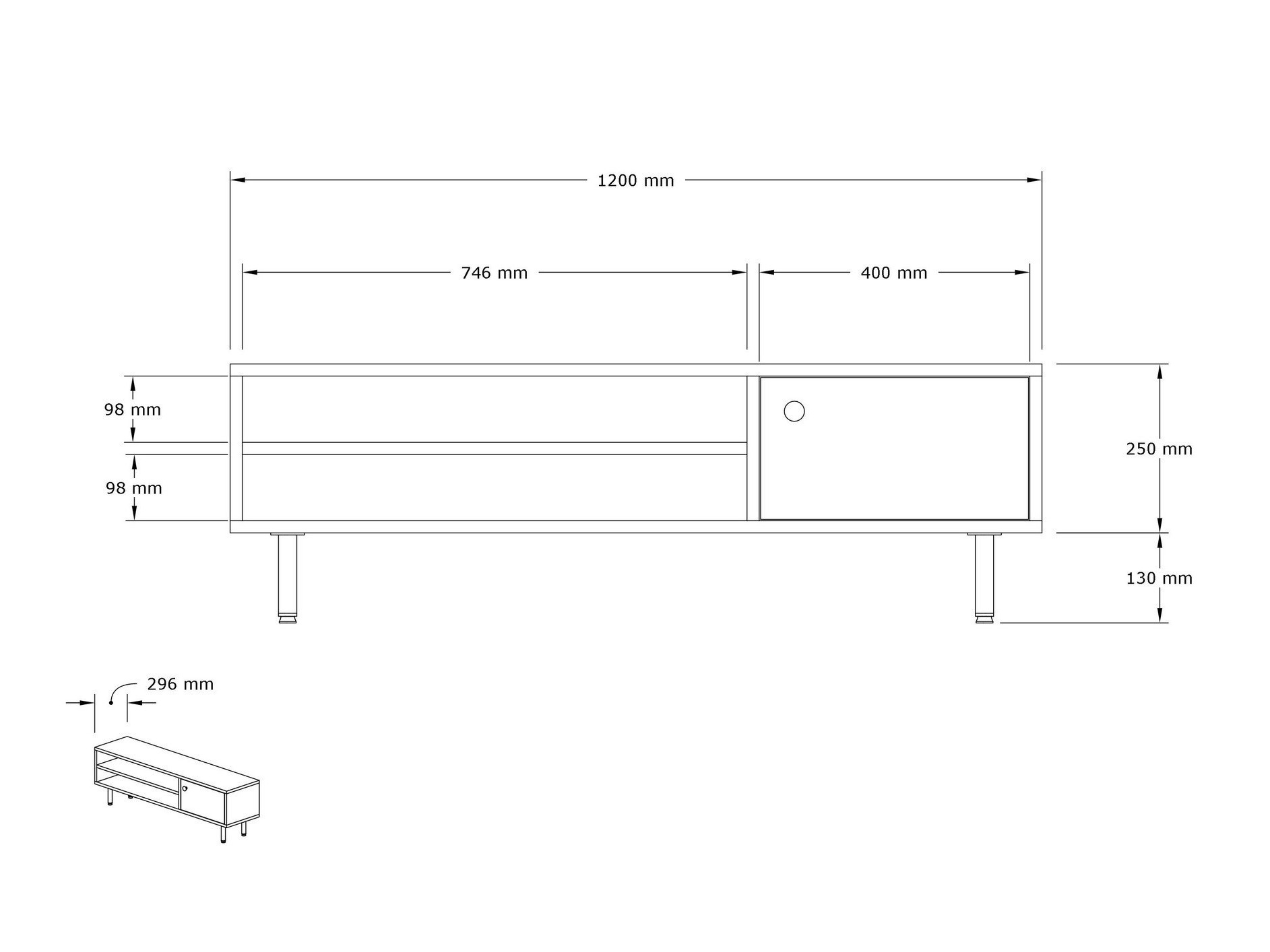 TV-alus Kailua 2224 (Tamm)