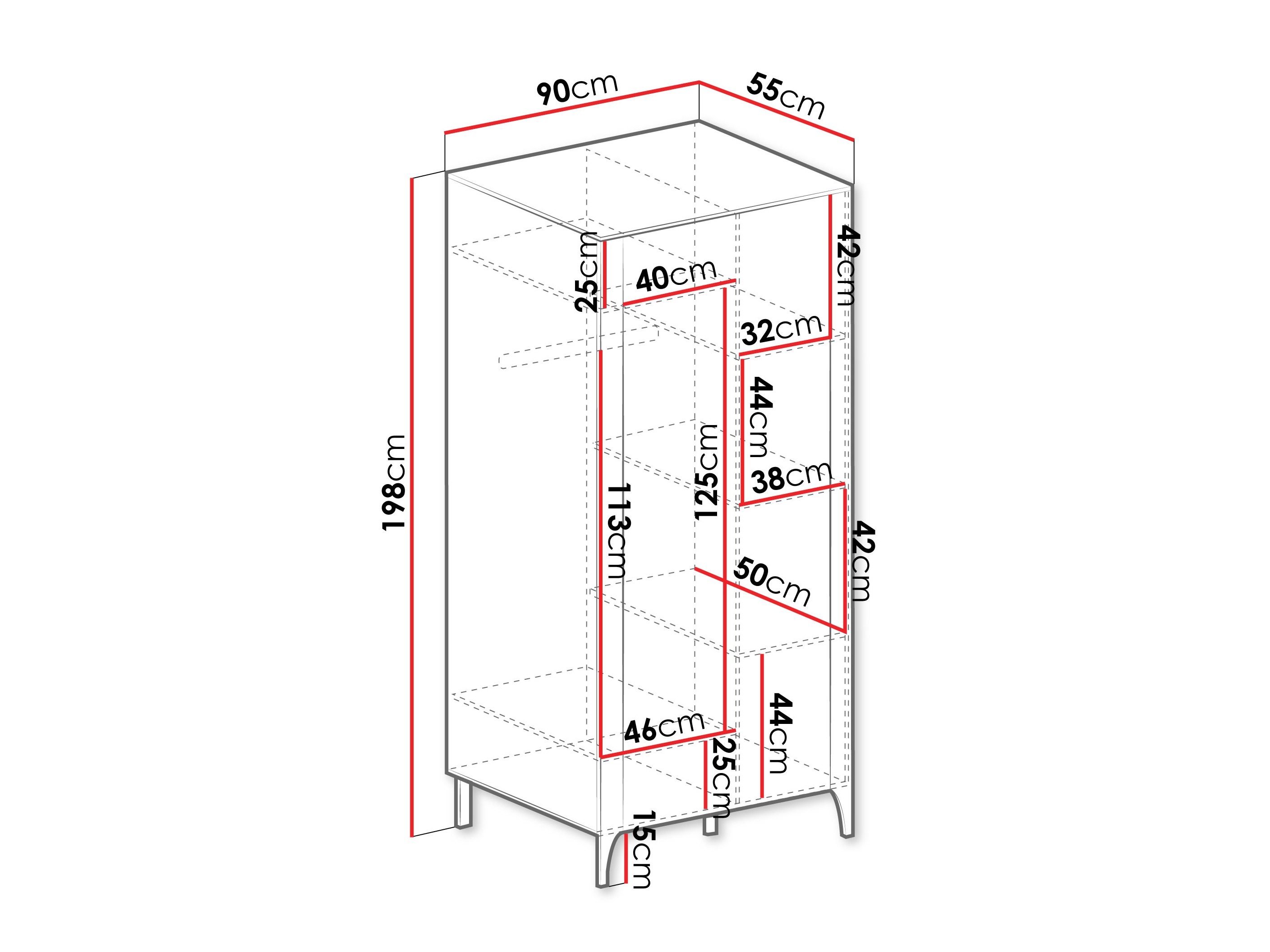 Riidekapp Mavtoru 106 (Must)