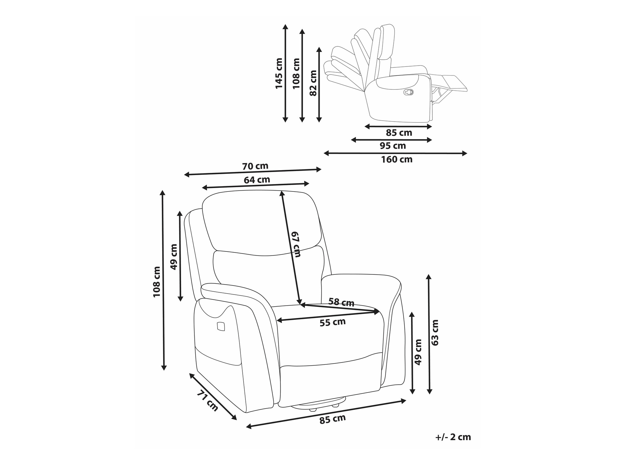 Tugitool recliner SE2878