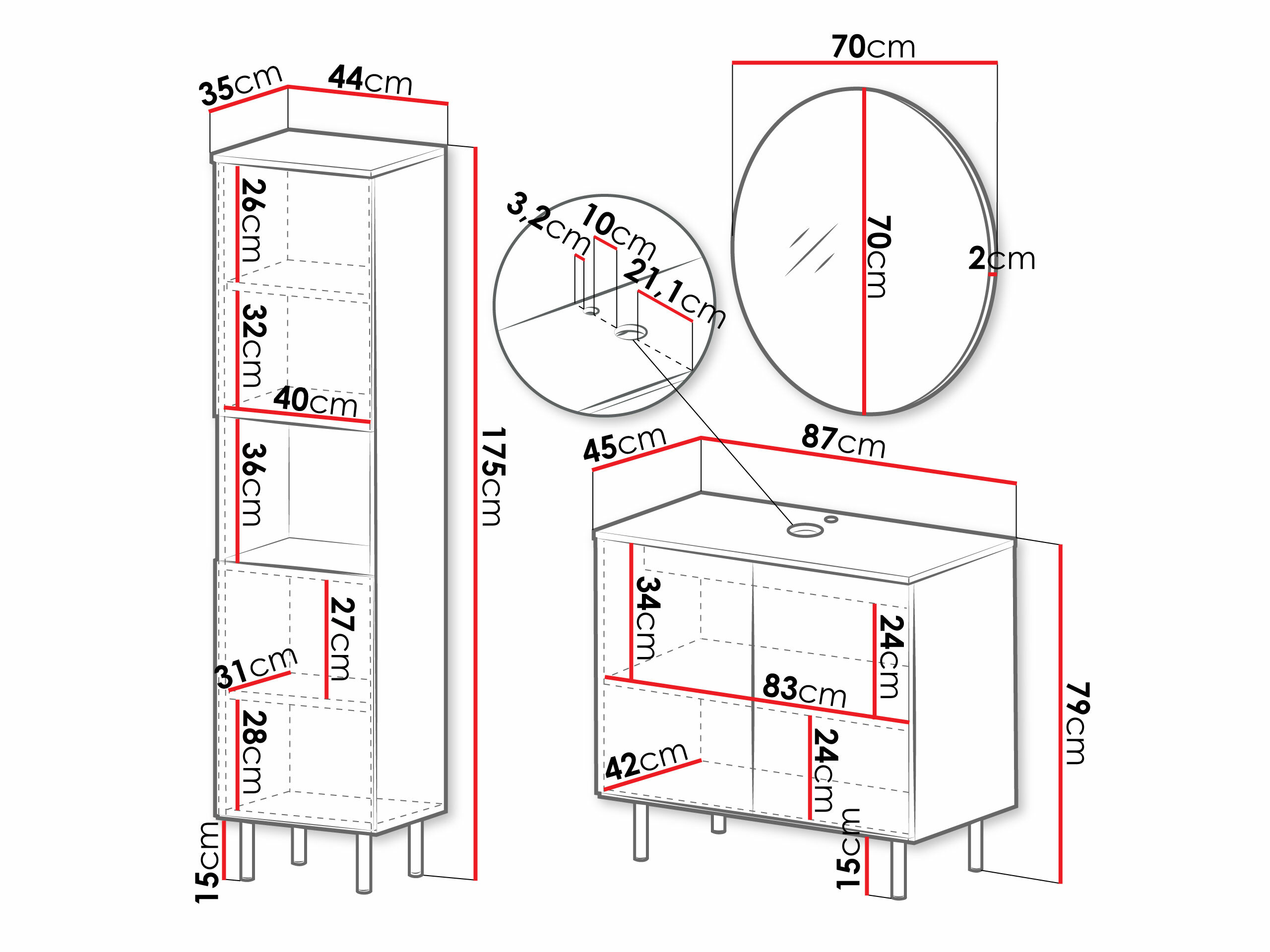 Vannitoakomplekt Decus III (Kašmiir)