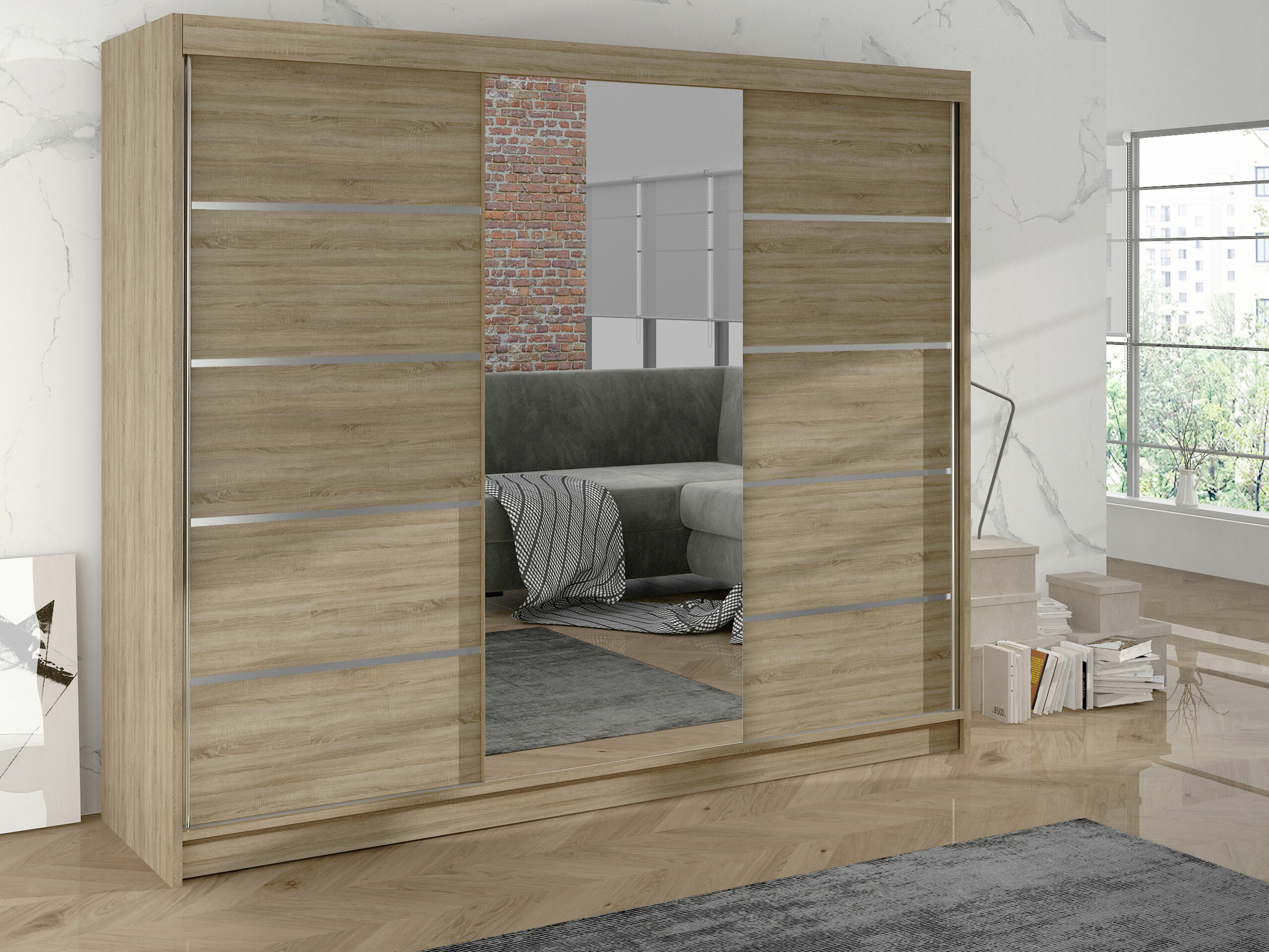 Riidekapp Closico 161 (Sonoma tamm)